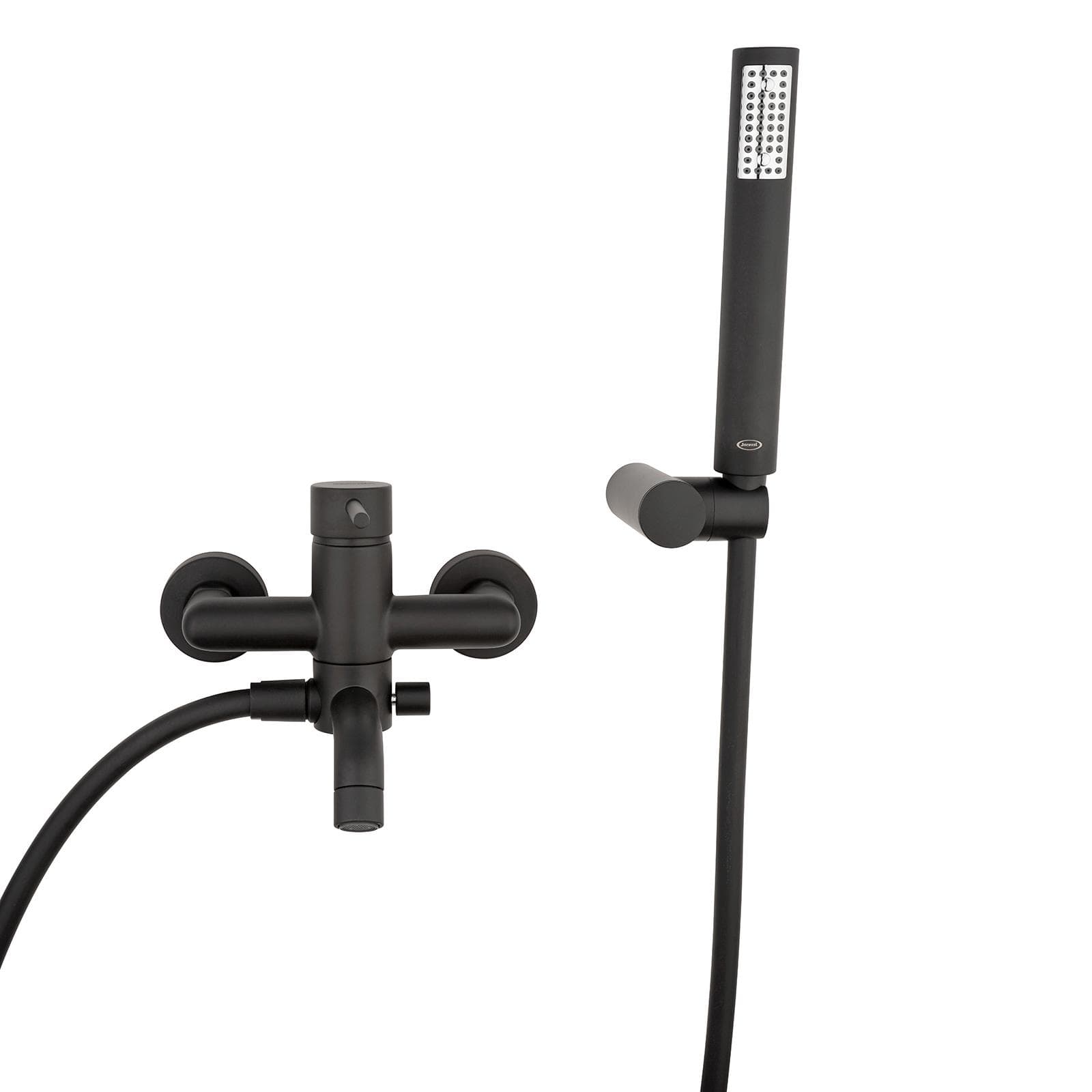 Miscelatore esterno vasca con doccino nero opaco - Gun di Jacuzzi - Rubinetteria