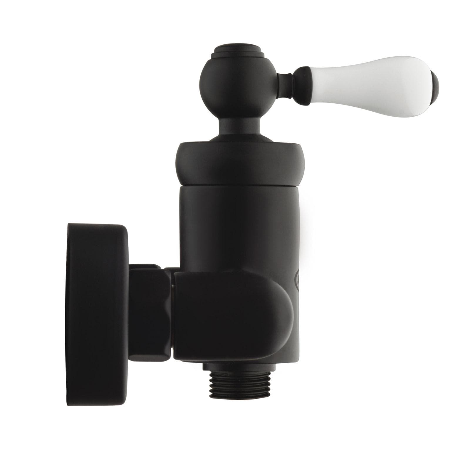 Miscelatore esterno doccia BRERA di Jacuzzi - Rubinetteria in ottone nero opaco e ceramica bianca
