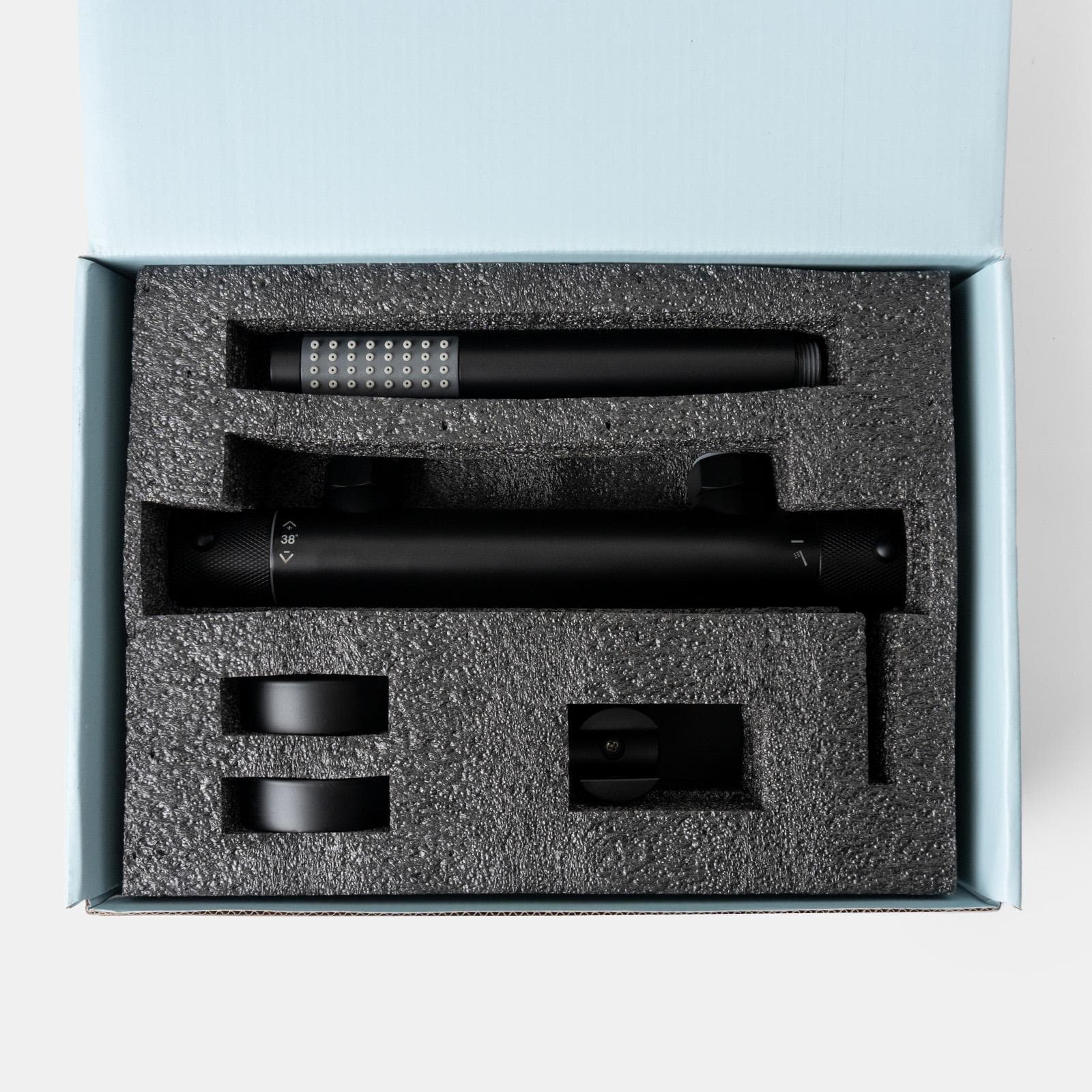 Miscelatore esterno doccia termostatico nero opaco - Crystal