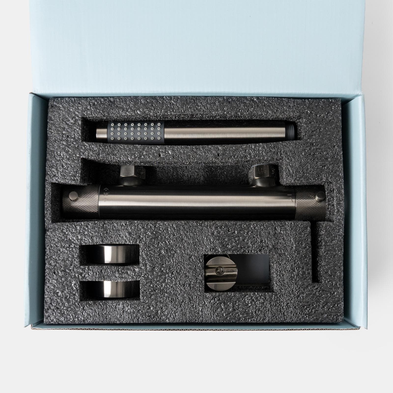 Miscelatore esterno doccia termostatico spazzolato - Crystal