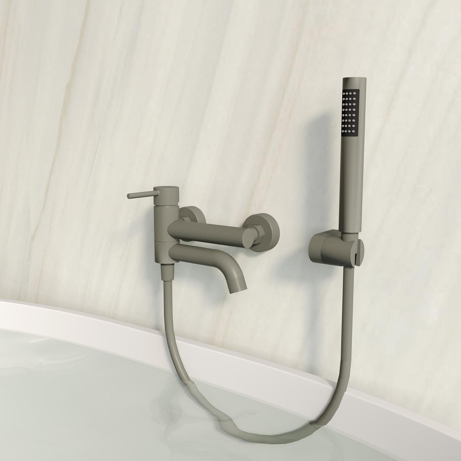 Miscelatore esterno vasca in ottone con canna girevole fango - Oasis