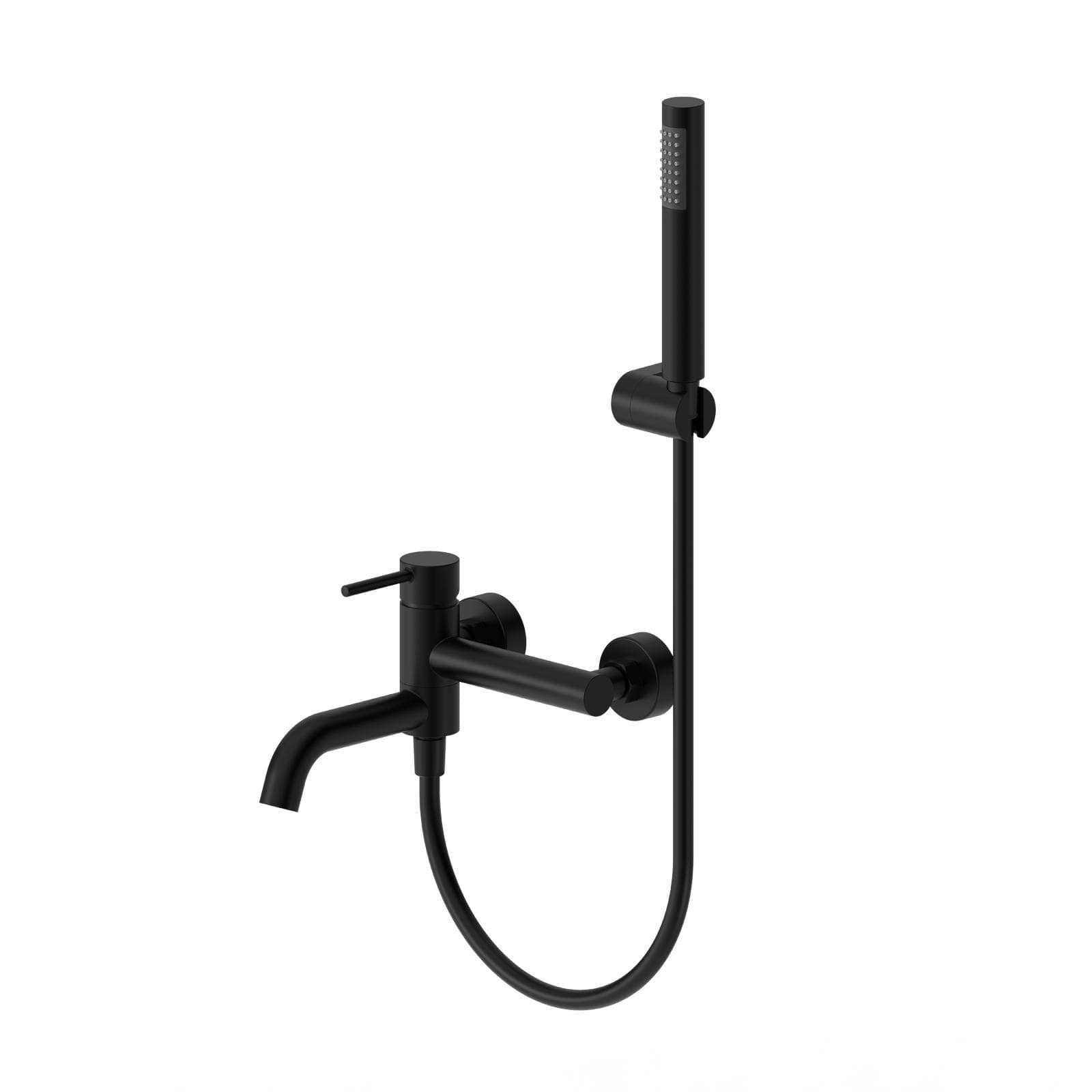 Miscelatore esterno vasca in ottone con canna girevole nero opaco - Oasis