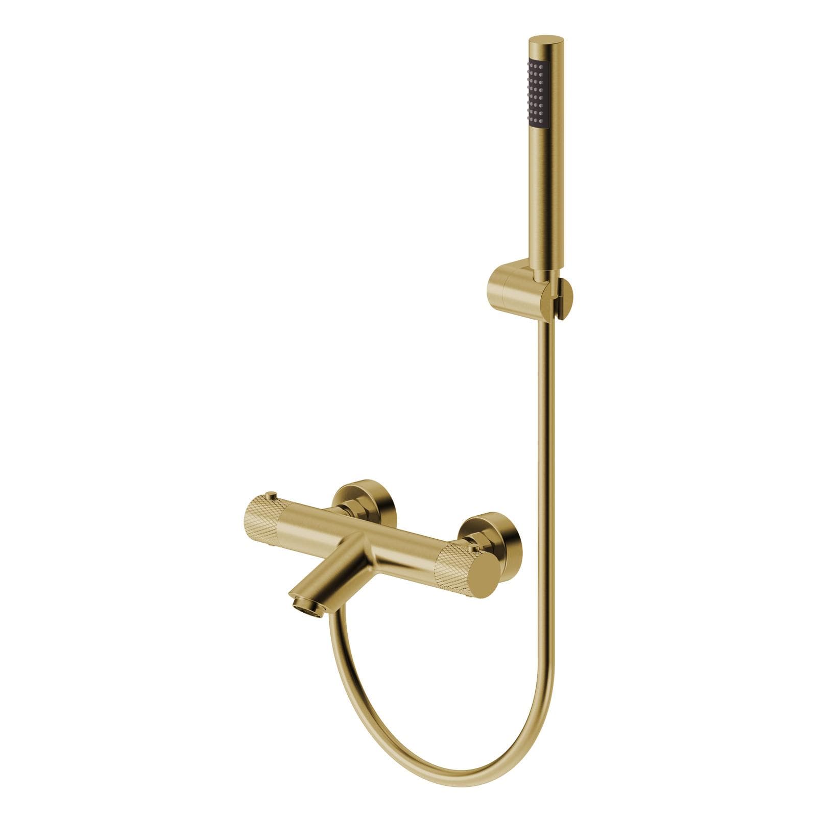 Miscelatore esterno vasca termostatico oro spazzolato anti-impronta - Crystal