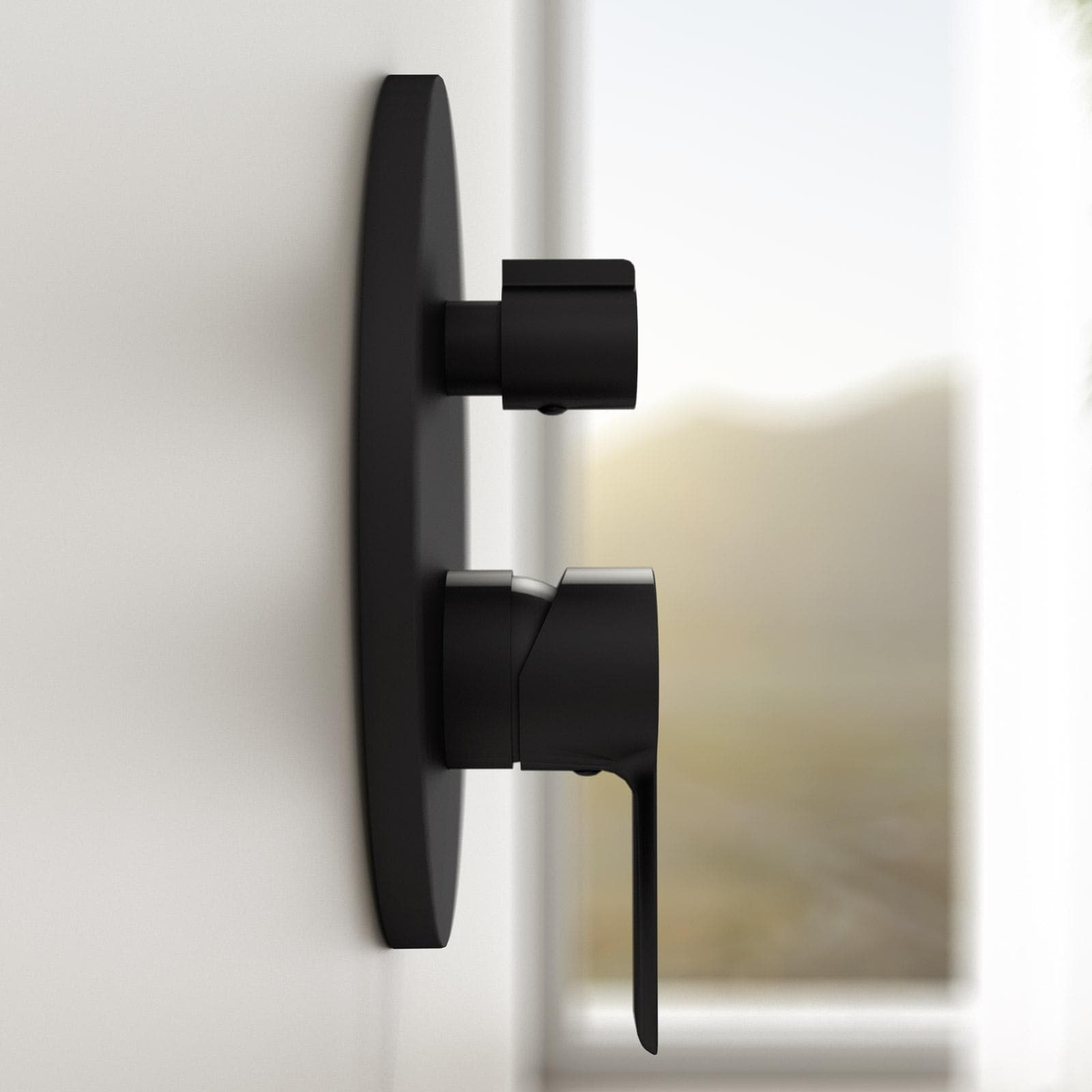 Miscelatore incasso doccia con deviatore nero opaco – Key