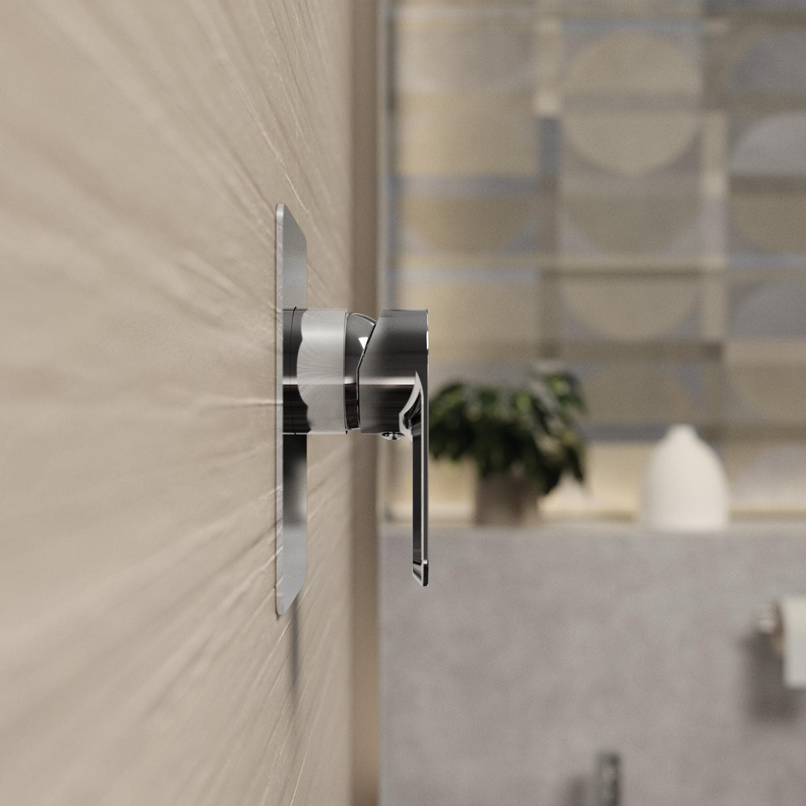 Miscelatore incasso doccia in ottone cromo – Fusion