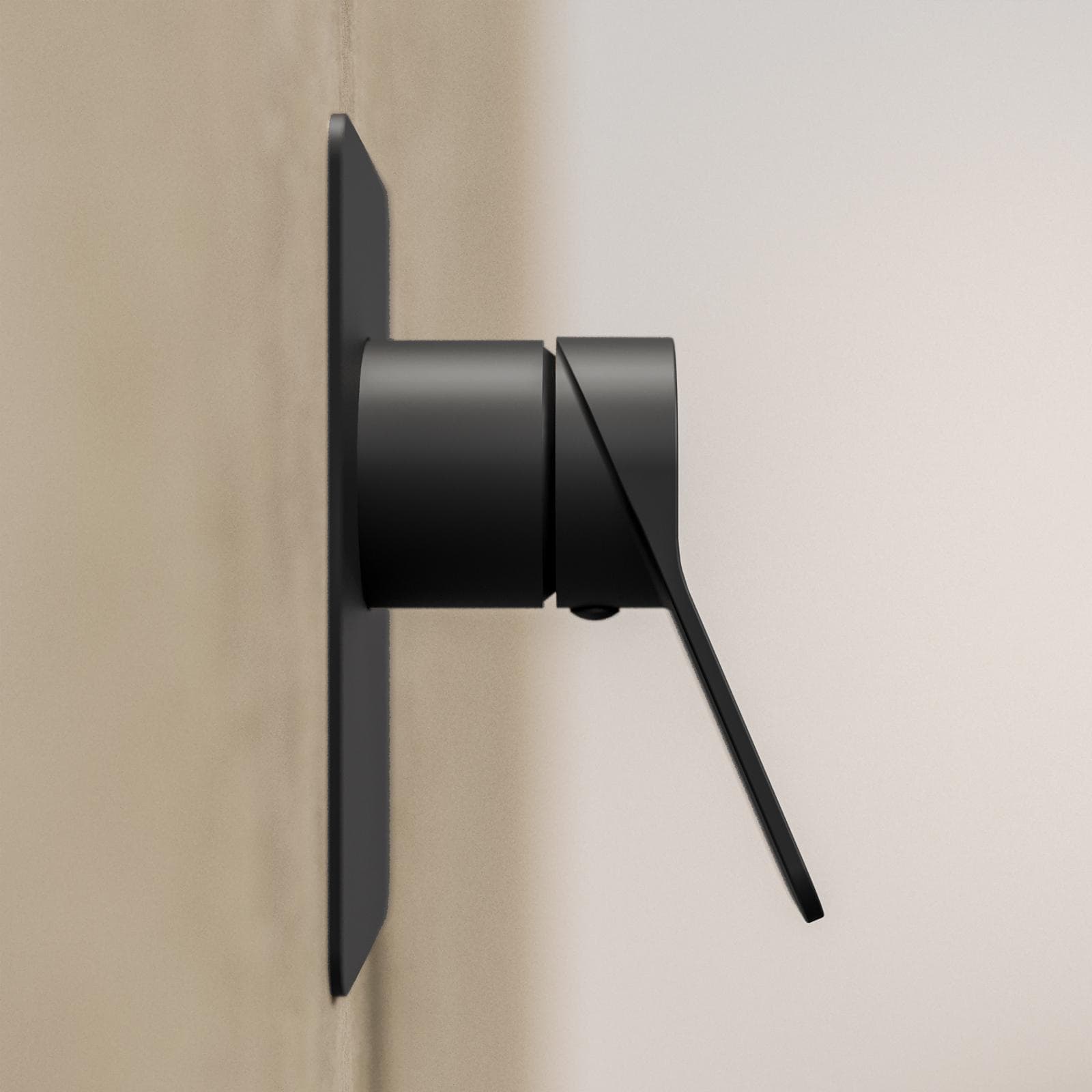 Miscelatore incasso doccia in ottone nero opaco – Wing
