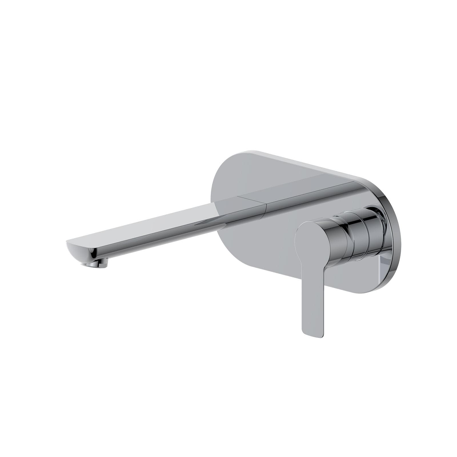 Miscelatore lavabo a muro canna 20 cm con piastra cromo – Key