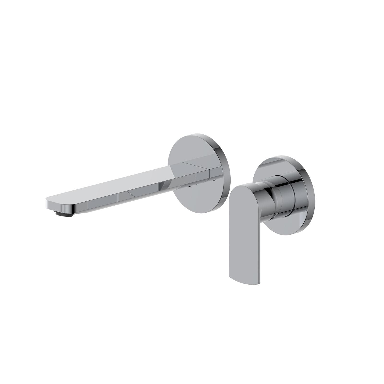 Miscelatore lavabo a muro canna 20 cm cromo– Fluid