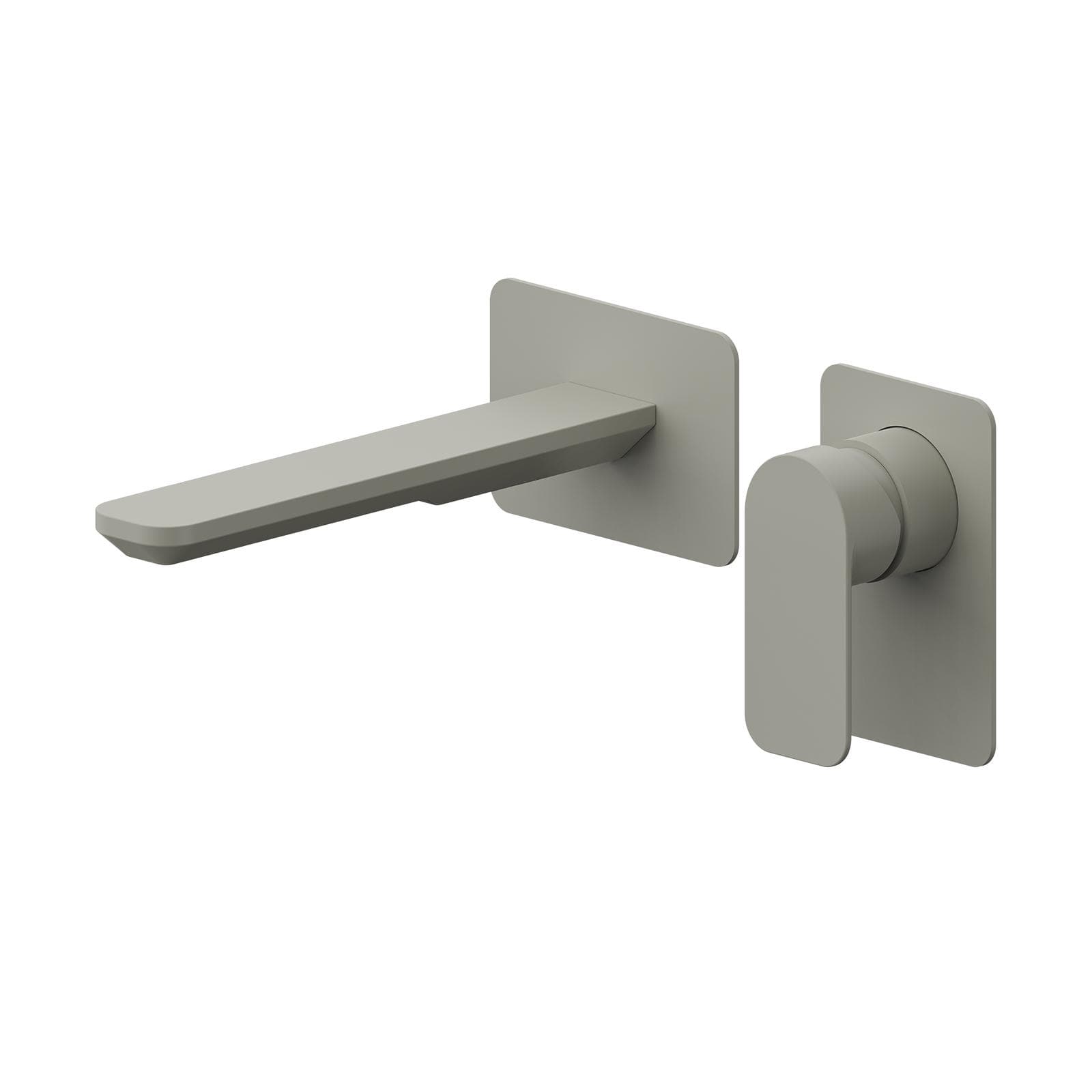 Miscelatore lavabo a muro canna 20 cm fango - Fusion