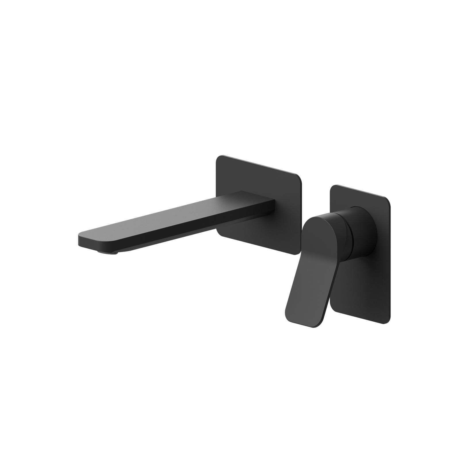 Miscelatore lavabo a muro canna 20 cm nero opaco – Wing
