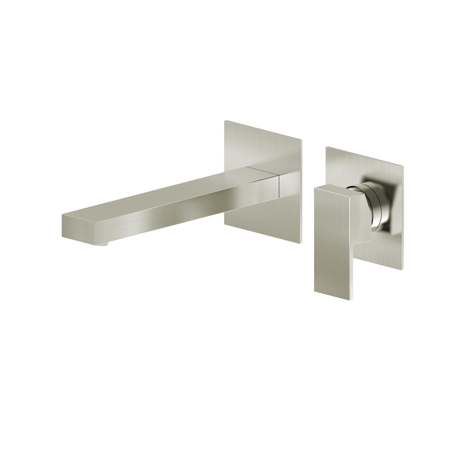Miscelatore lavabo a muro canna 20 cm spazzolato – Kyria