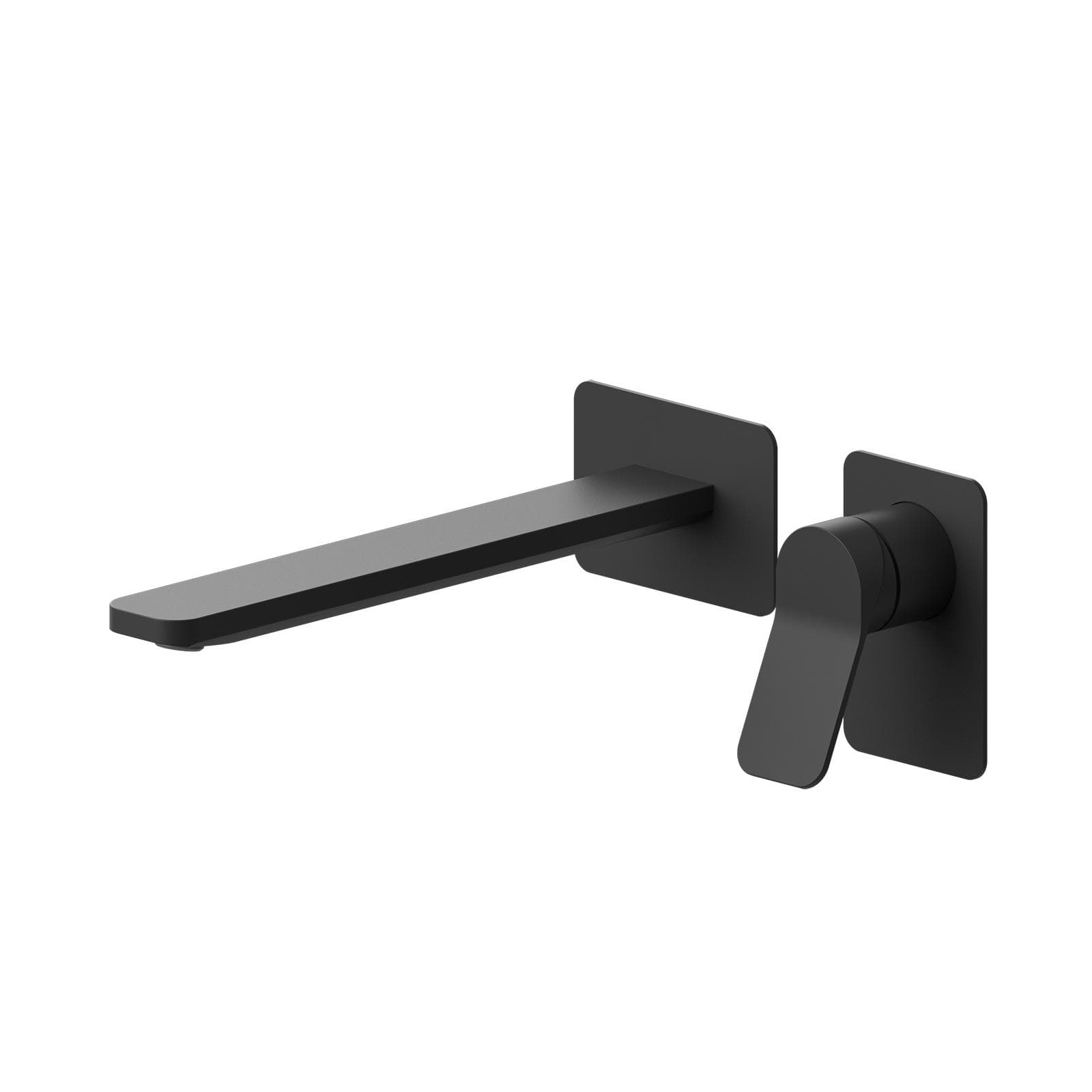 Miscelatore lavabo a muro canna 25 cm nero opaco – Wing