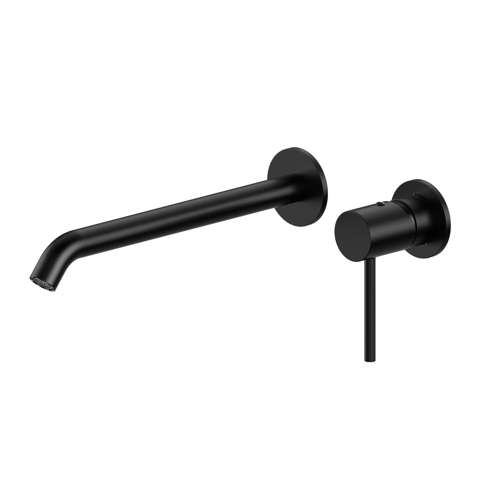 Miscelatore lavabo a muro canna 25 cm nero opaco - Oasis