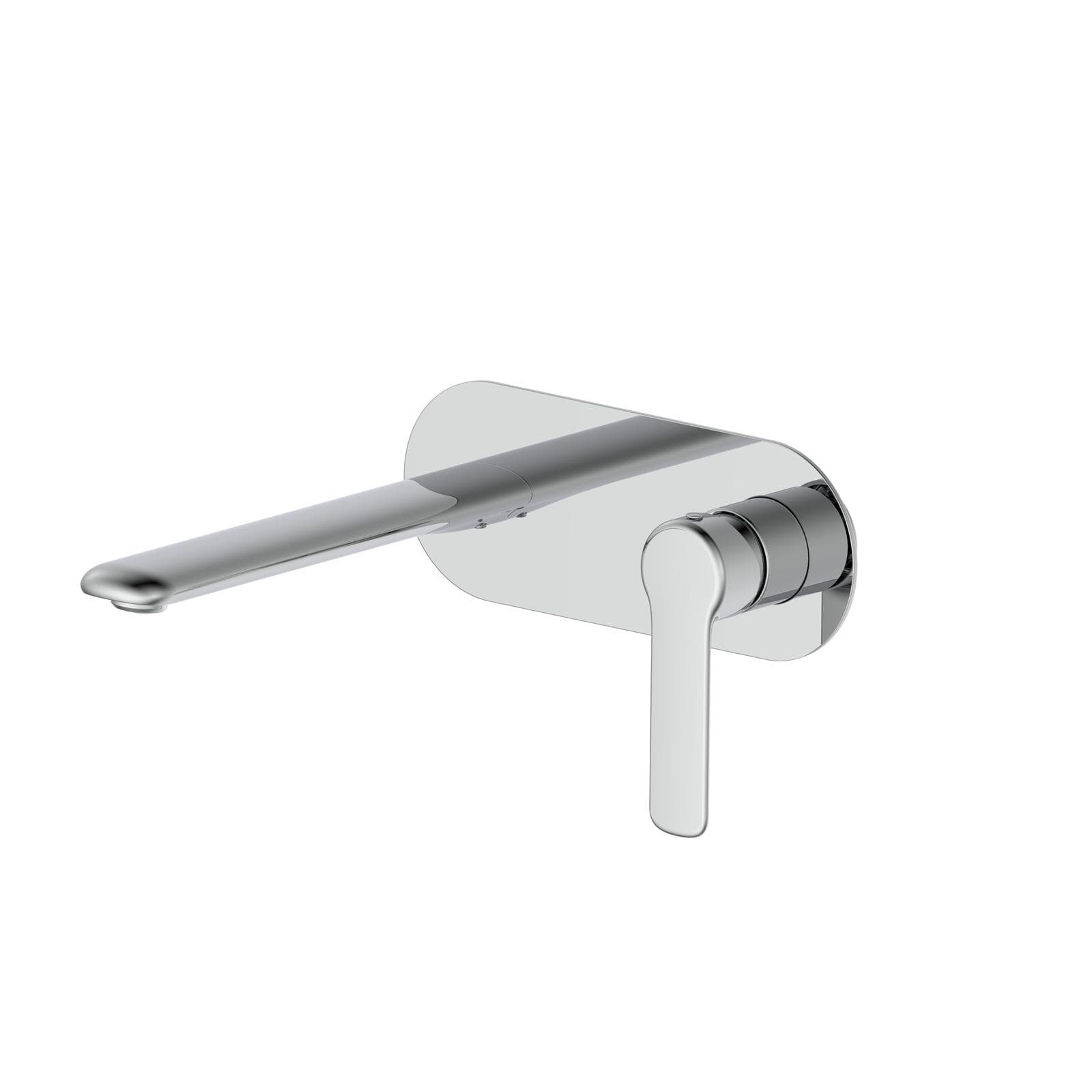 Miscelatore lavabo a muro con piastra cromo - Tila