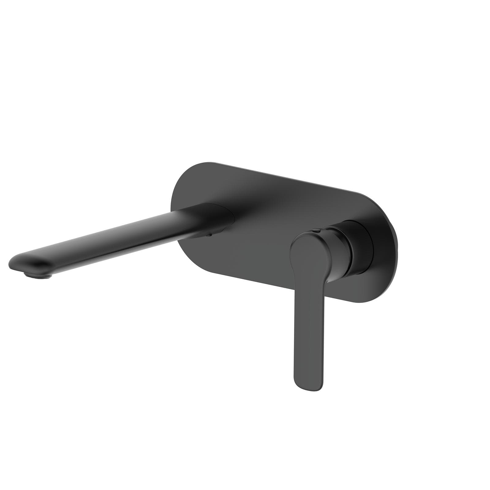 Miscelatore lavabo a muro con piastra nero - Tila