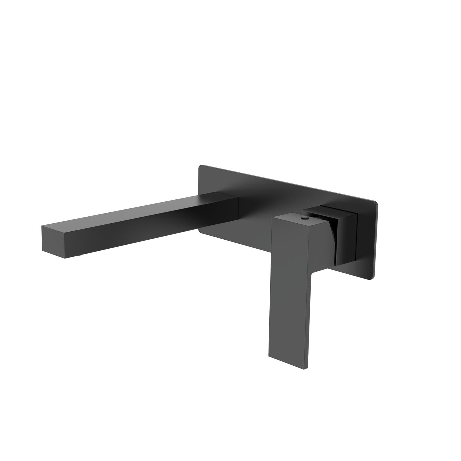 Miscelatore lavabo a muro con piastra nero opaco - Tiamat