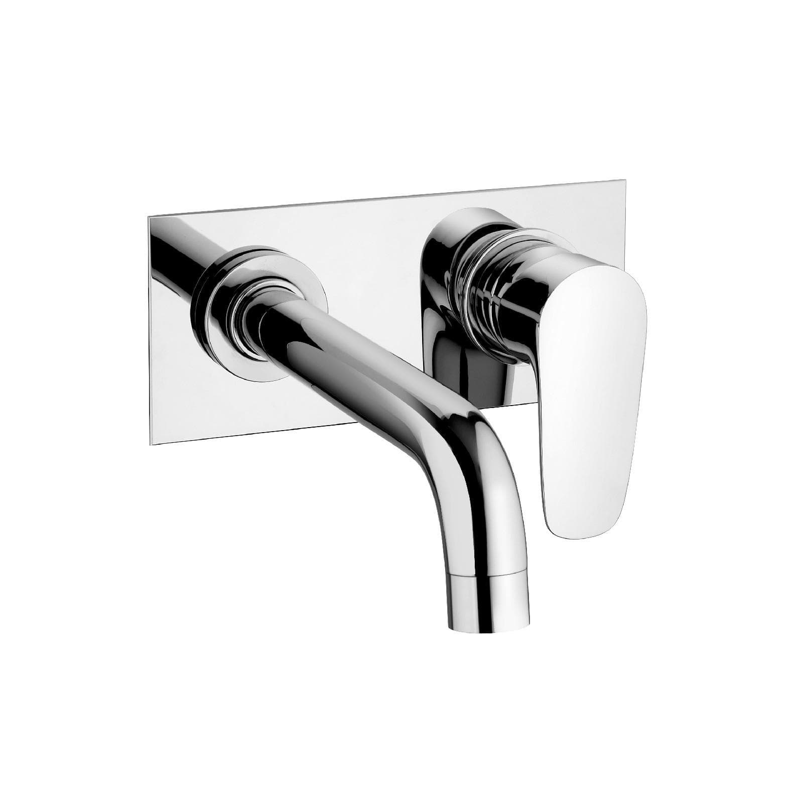 Miscelatore lavabo a muro con piastra cromato - Parallel di Paini