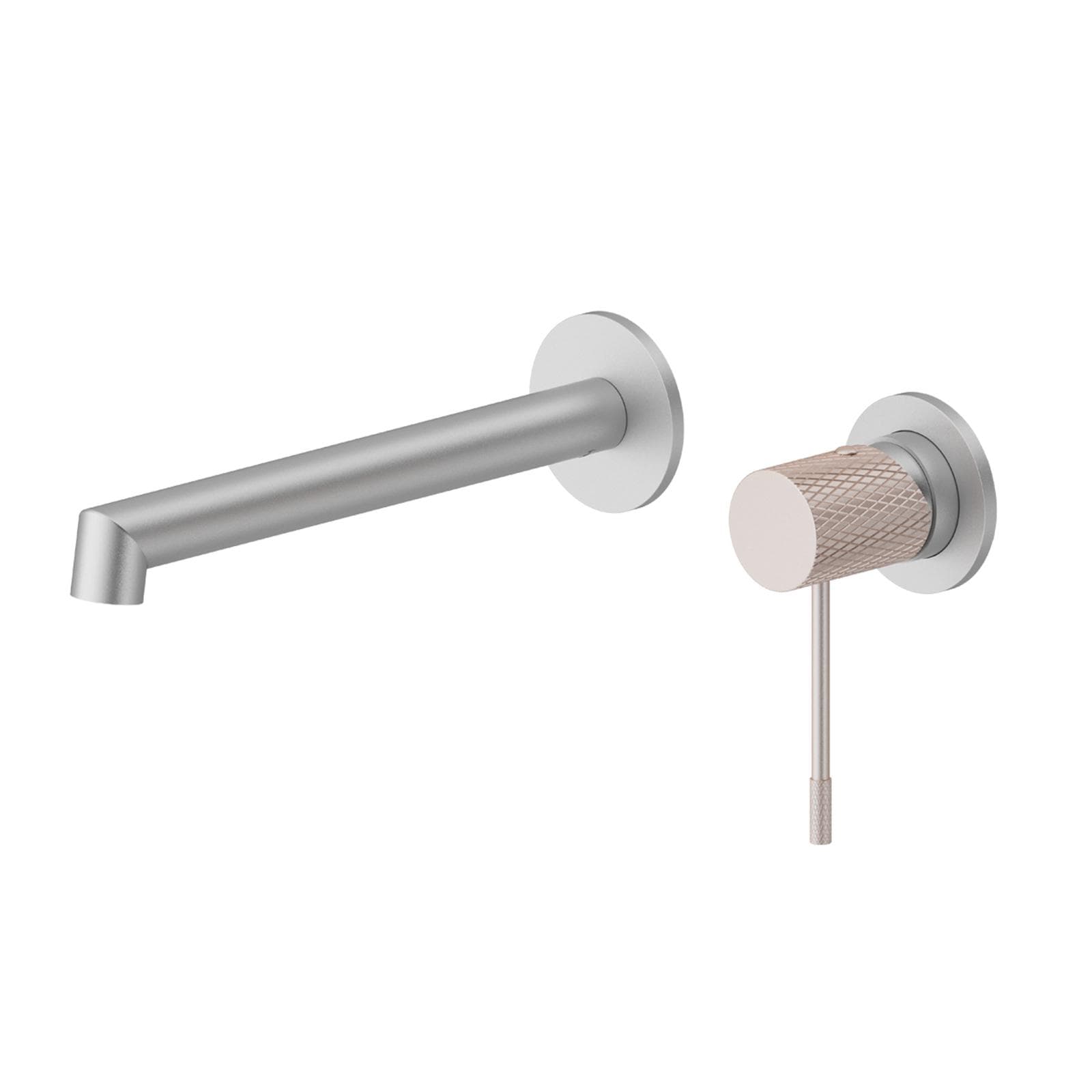Miscelatore lavabo a muro grigio opaco e champagne - Crystal