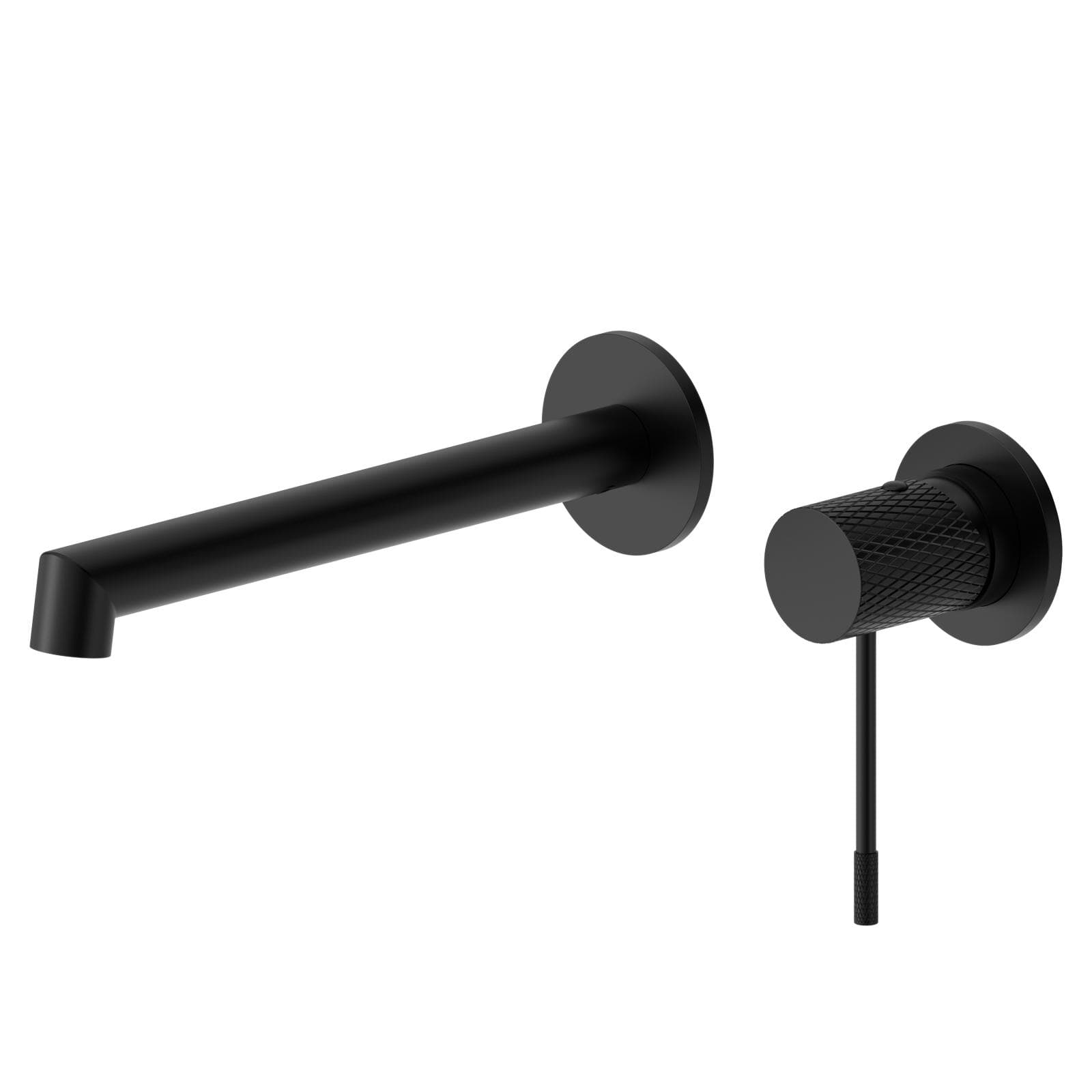 Miscelatore lavabo a muro in ottone nero opaco - Crystal
