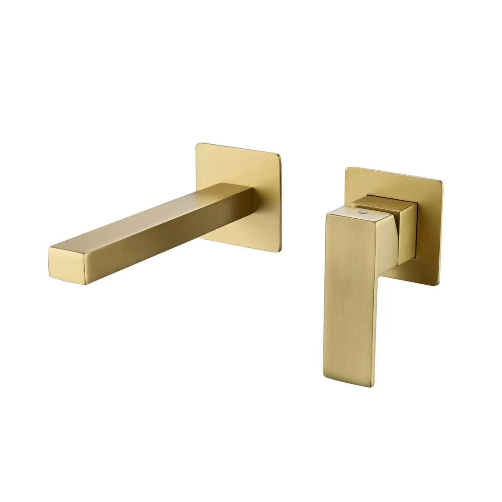 Miscelatore lavabo a muro in ottone oro spazzolato - Tiamat