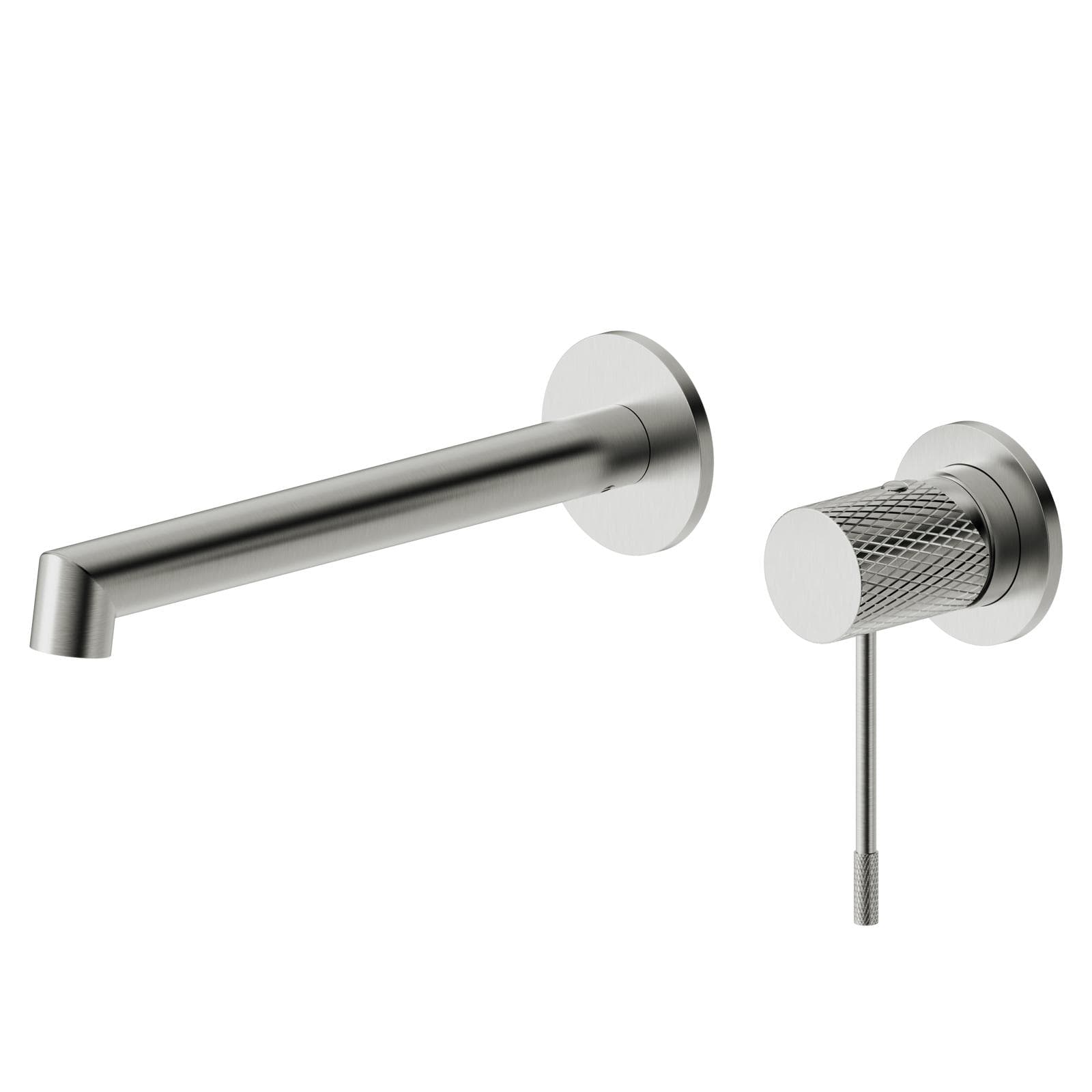 Miscelatore lavabo a muro in ottone spazzolato - Crystal