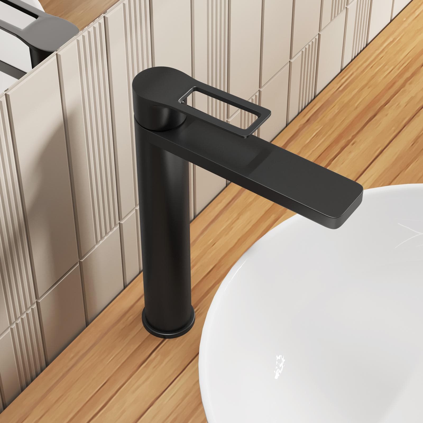 Miscelatore lavabo alto 28,9h cm nero opaco – Ketra