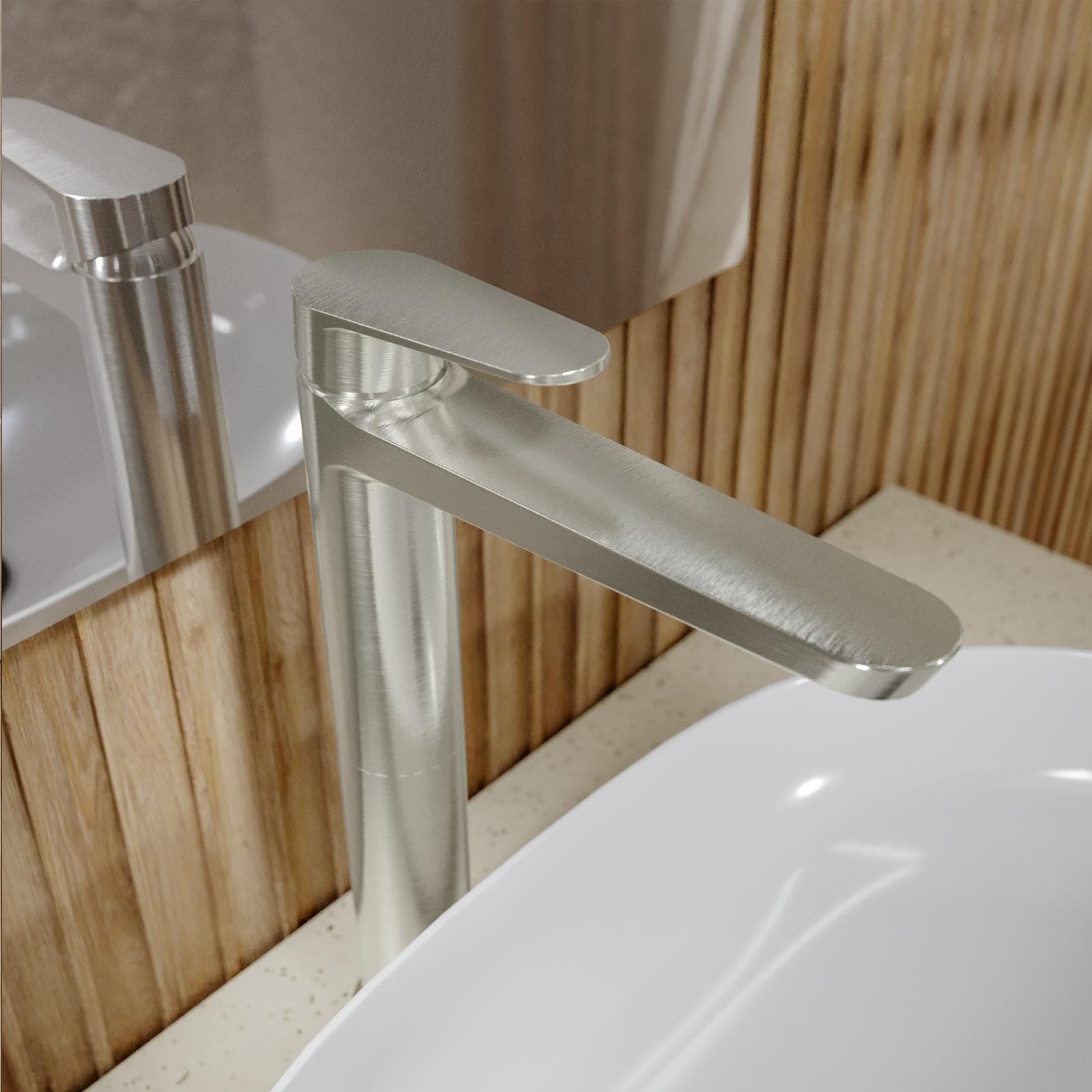 Miscelatore lavabo alto spazzolato – Lir