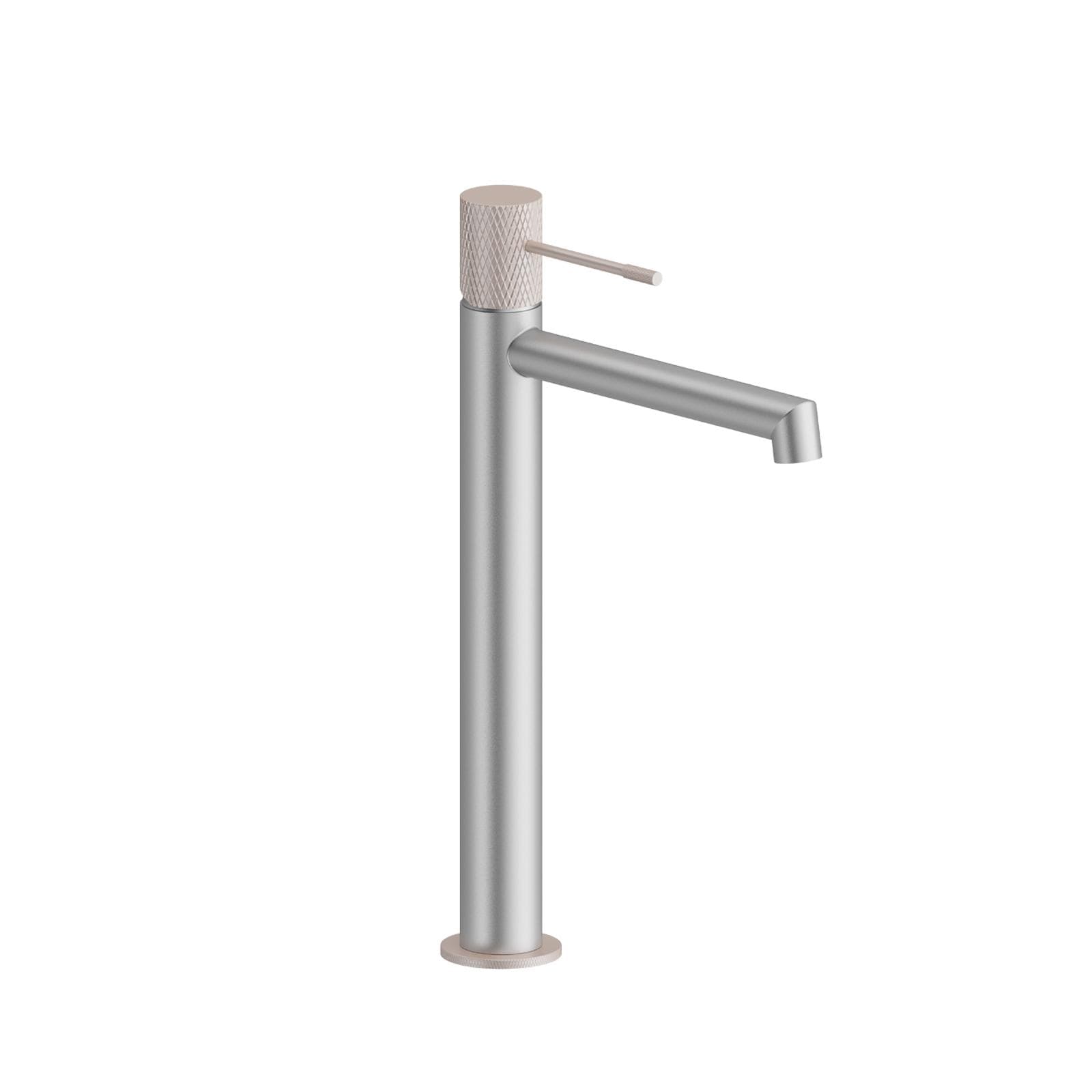 Miscelatore lavabo alto grigio opaco e champagne - Crystal