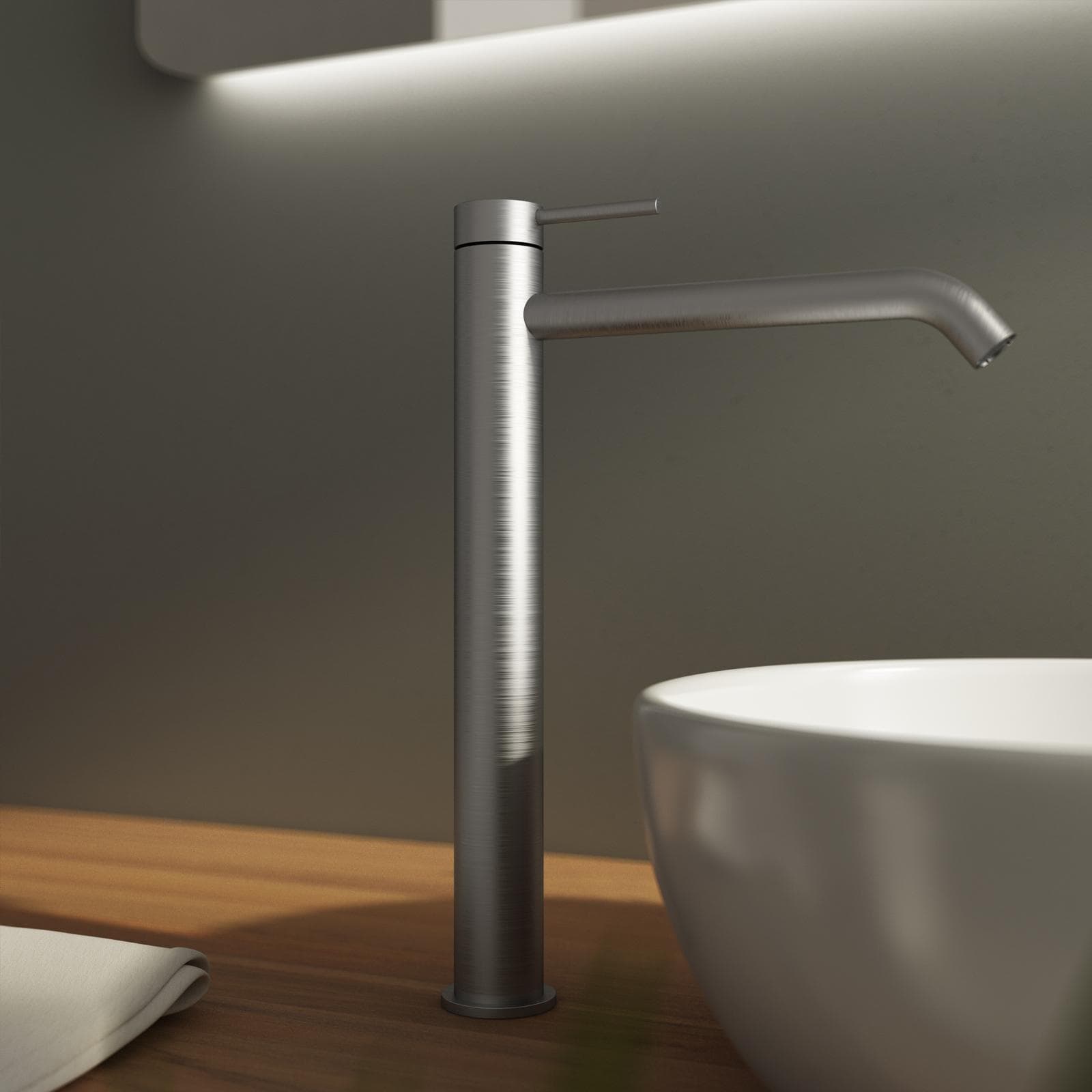 Miscelatore lavabo alto in acciaio inox 316 satinato – Pure
