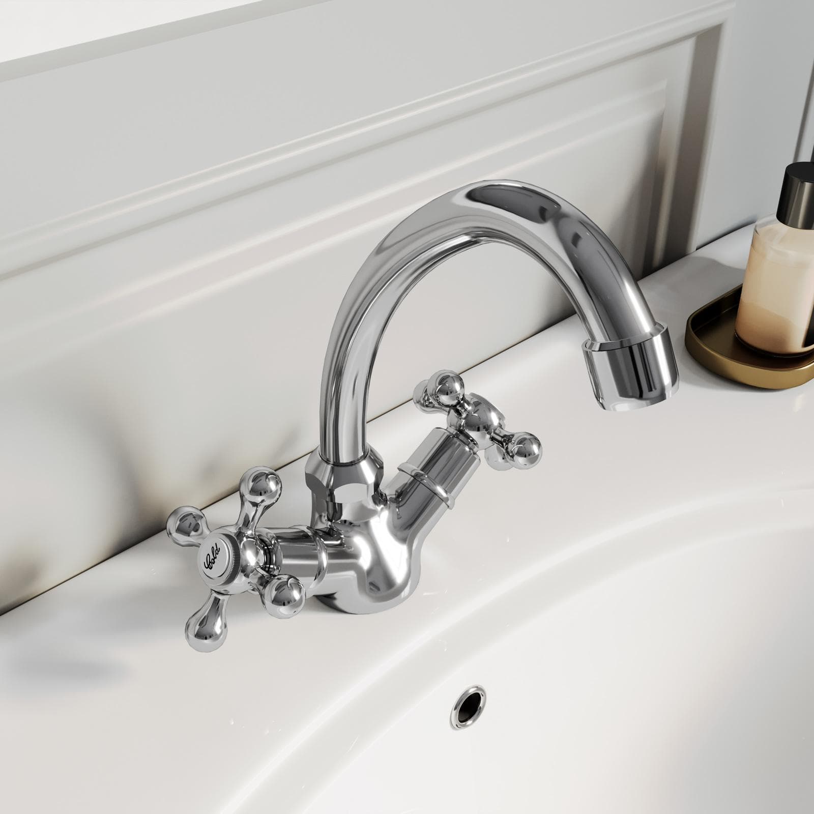 Miscelatore lavabo alto in ottone cromo - Niru