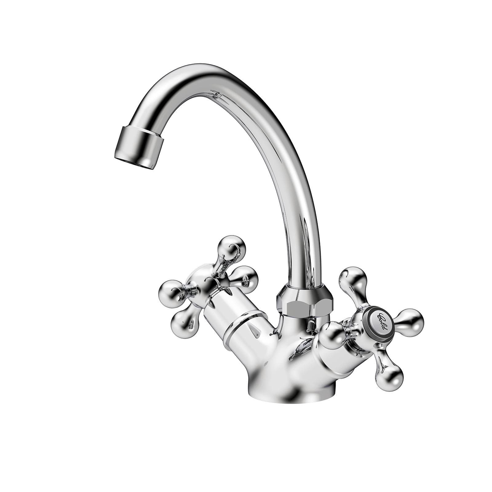 Miscelatore lavabo alto in ottone cromo - Niru