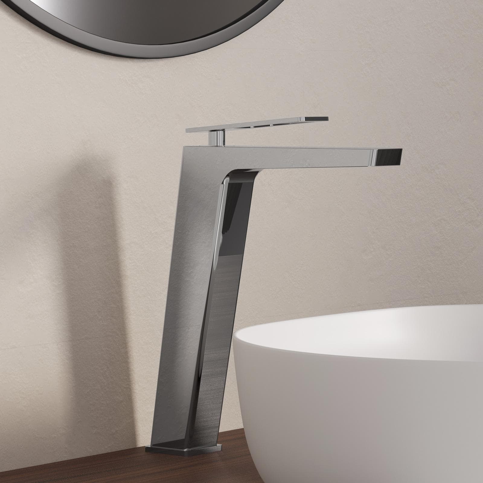 Miscelatore lavabo alto in ottone cromo - Thano