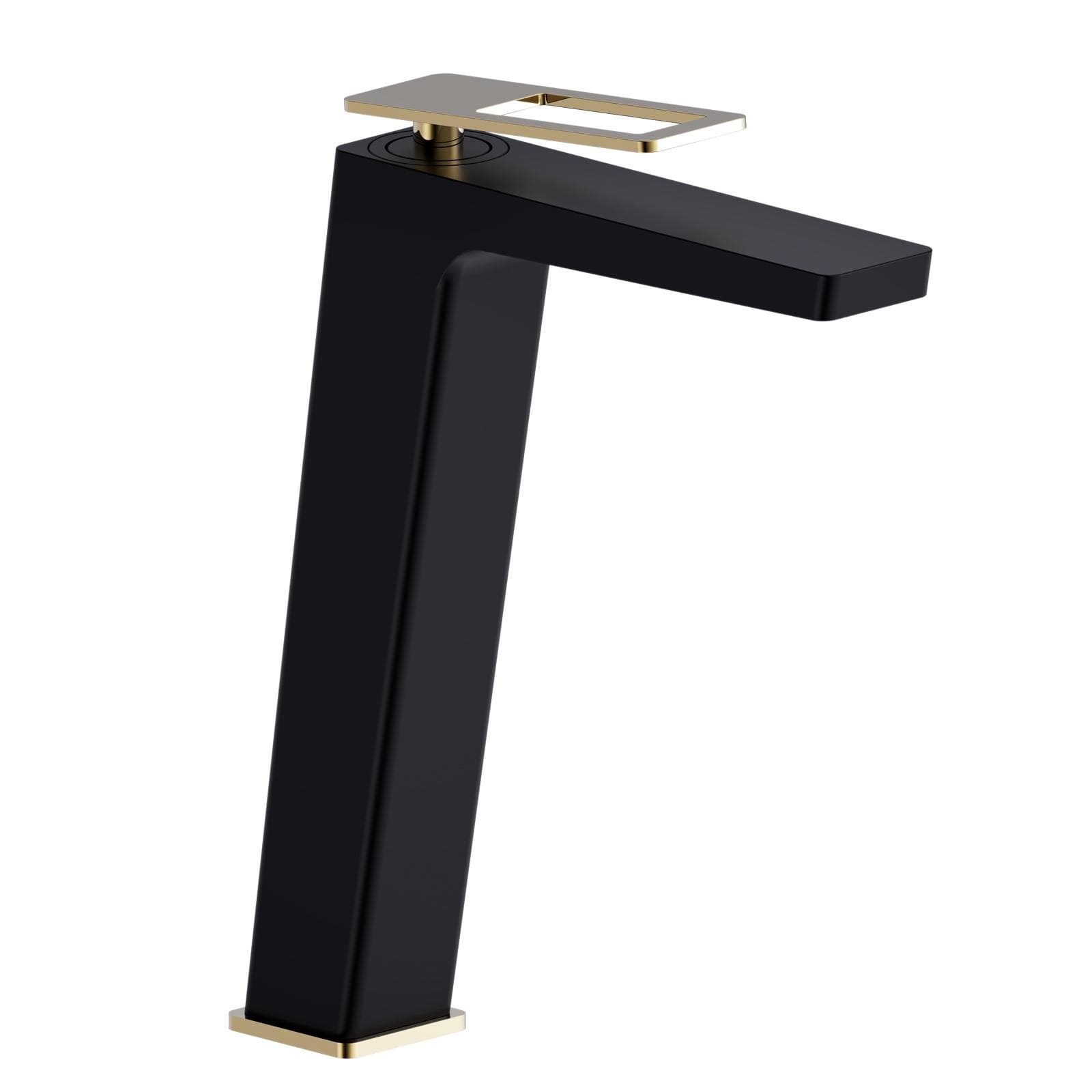 Miscelatore lavabo alto in ottone nero e oro - Thano