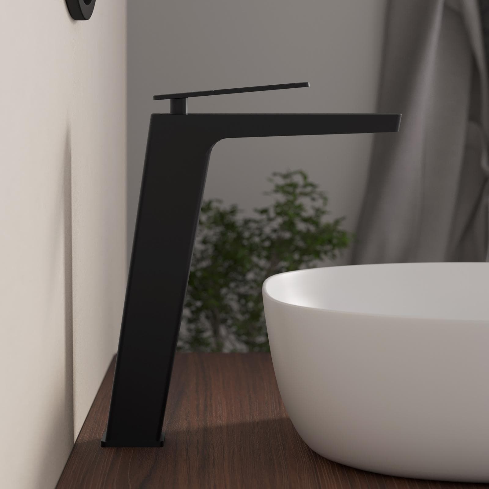 Miscelatore lavabo alto in ottone nero opaco - Thano