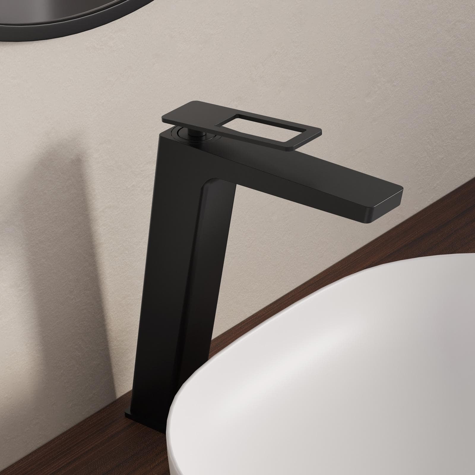 Miscelatore lavabo alto in ottone nero opaco - Thano