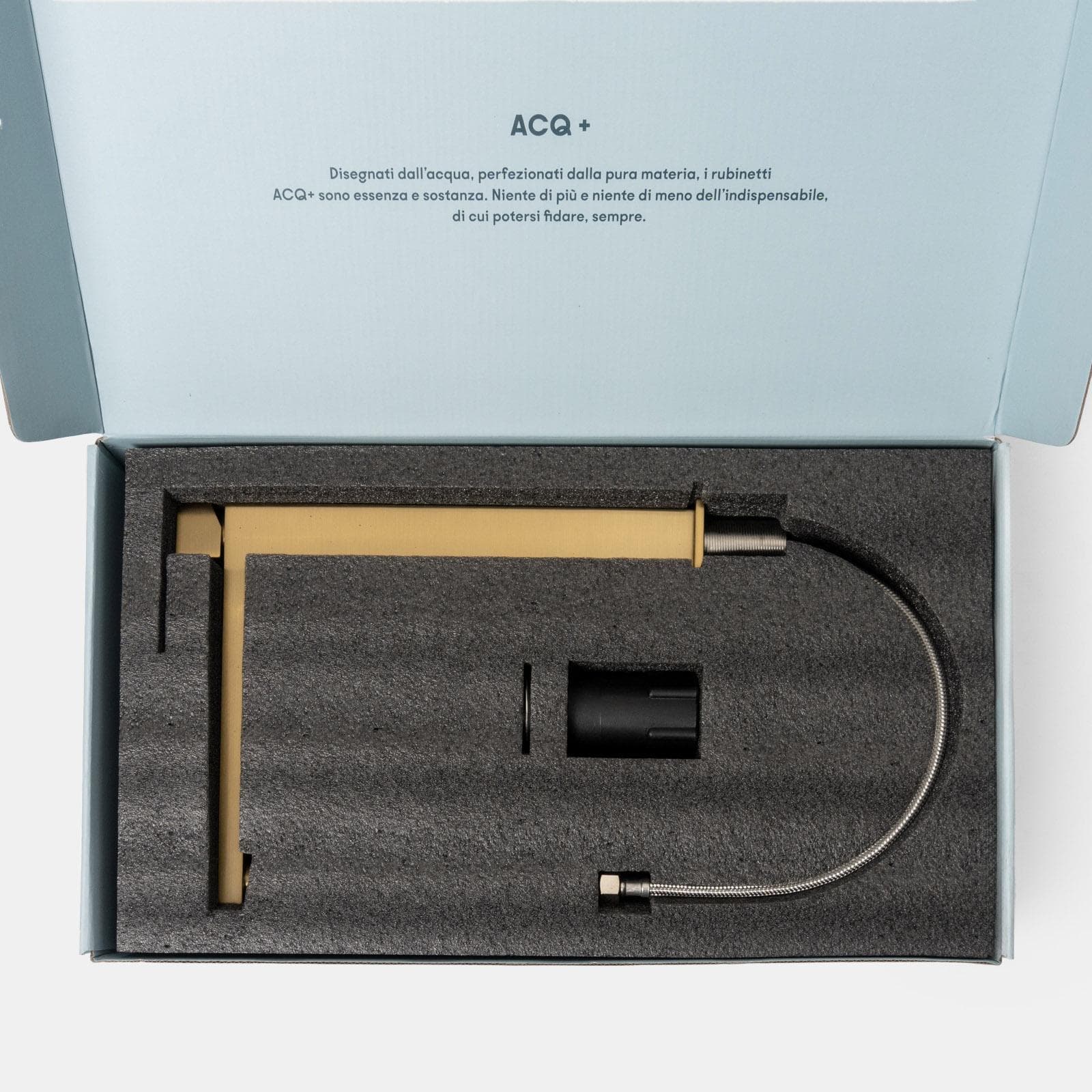 Miscelatore lavabo alto in ottone oro spazzolato anti-impronta - kyria