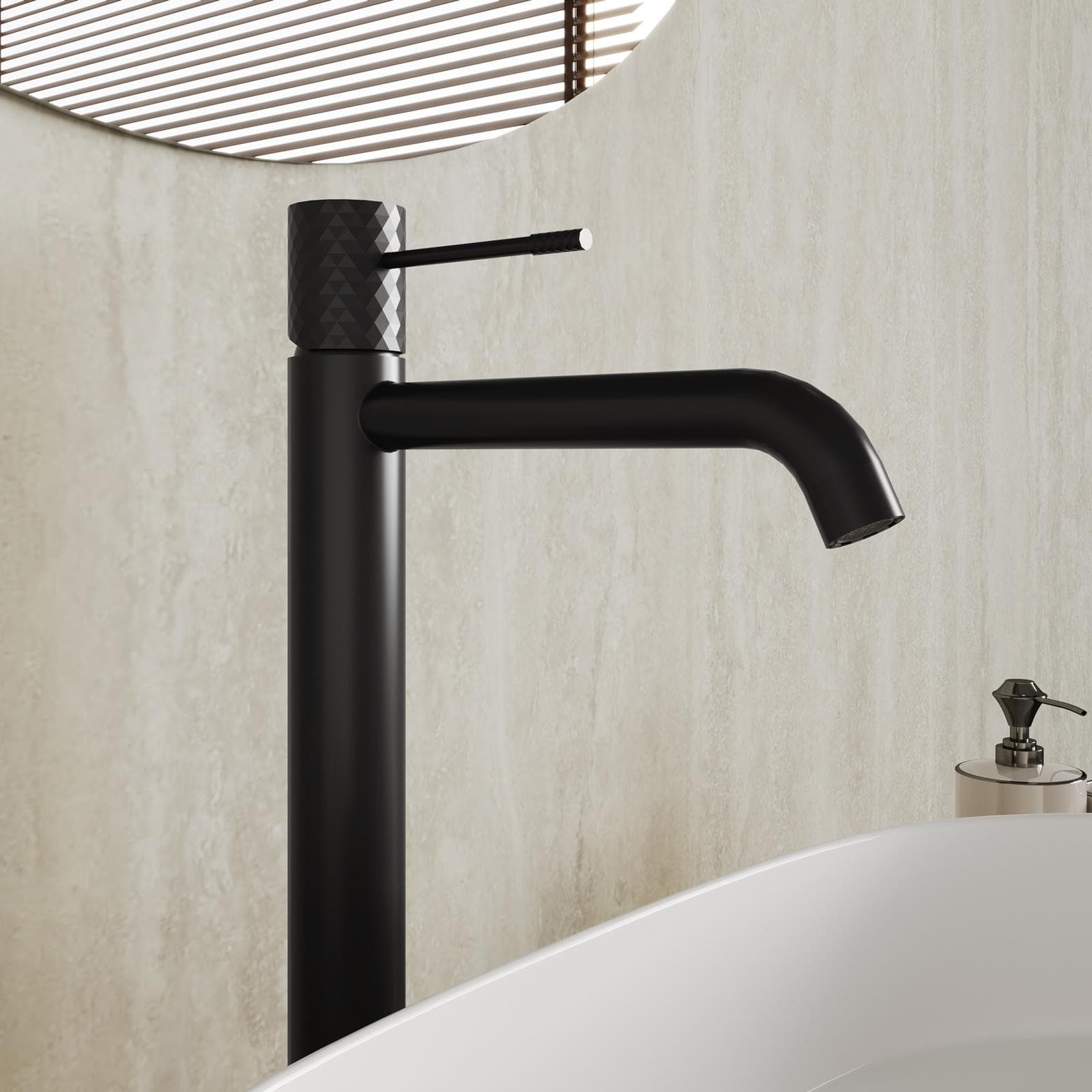 Miscelatore lavabo alto nero opaco - Fear