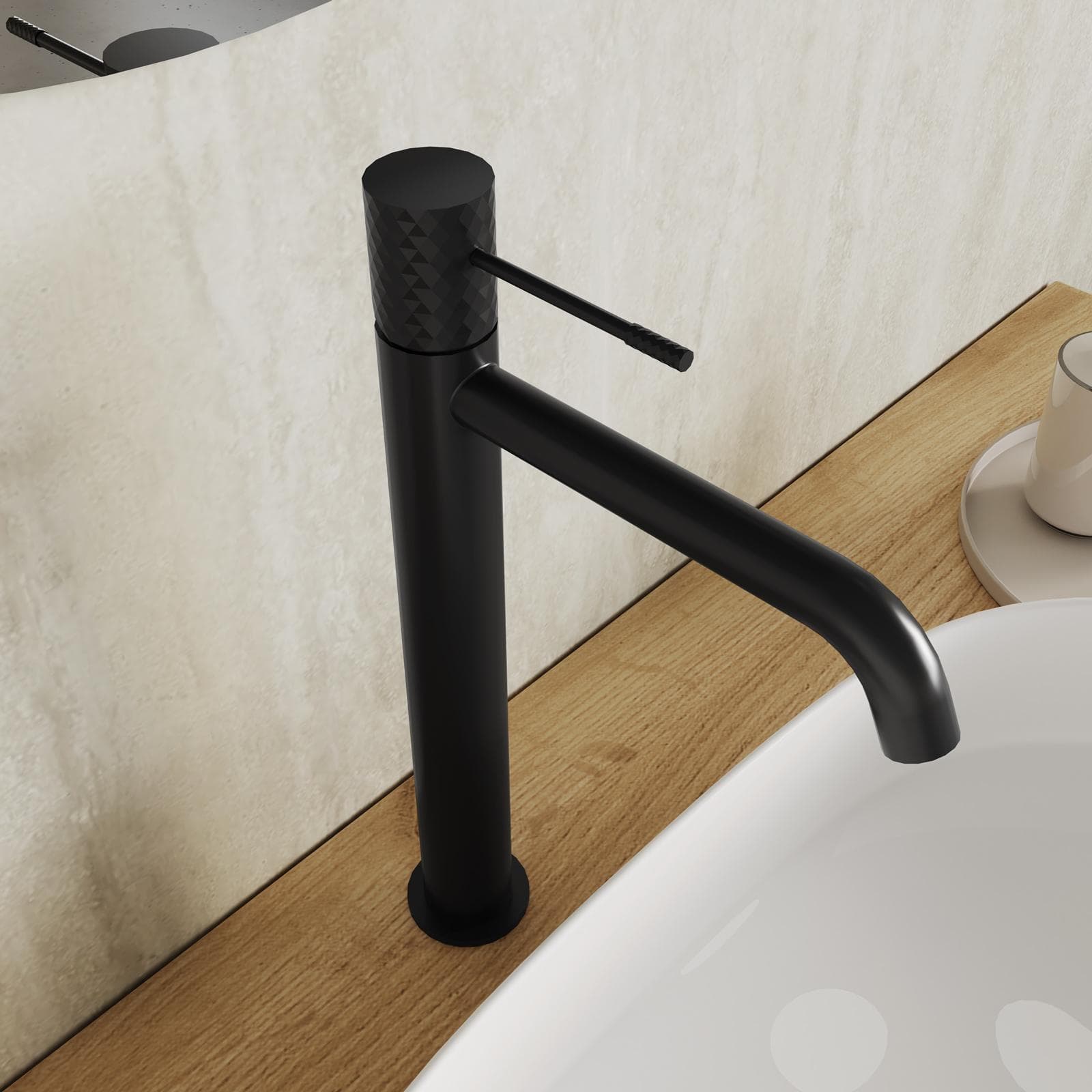 Miscelatore lavabo alto nero opaco - Fear