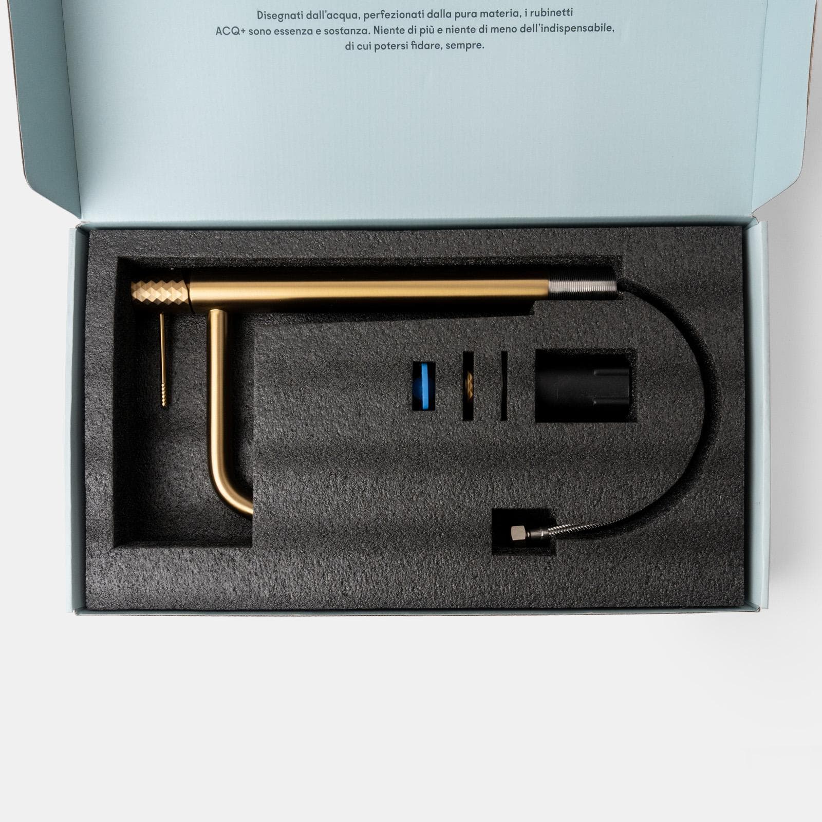 Miscelatore lavabo alto oro spazzolato anti-impronta - Fear