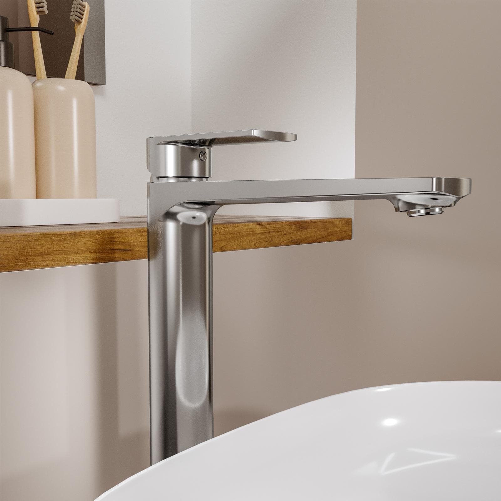 Miscelatore lavabo alto cromo – Fluid