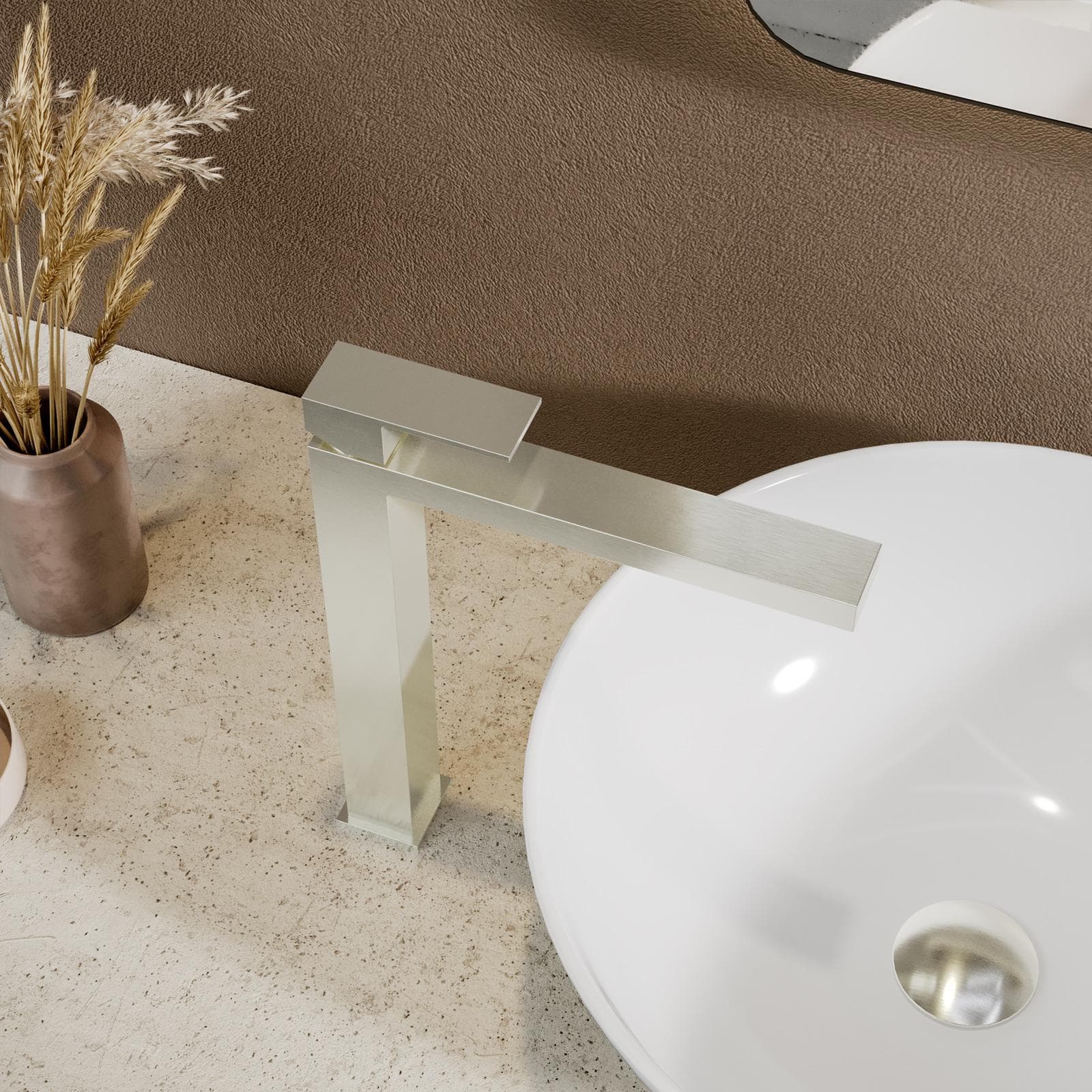 Miscelatore lavabo alto spazzolato – Kyria