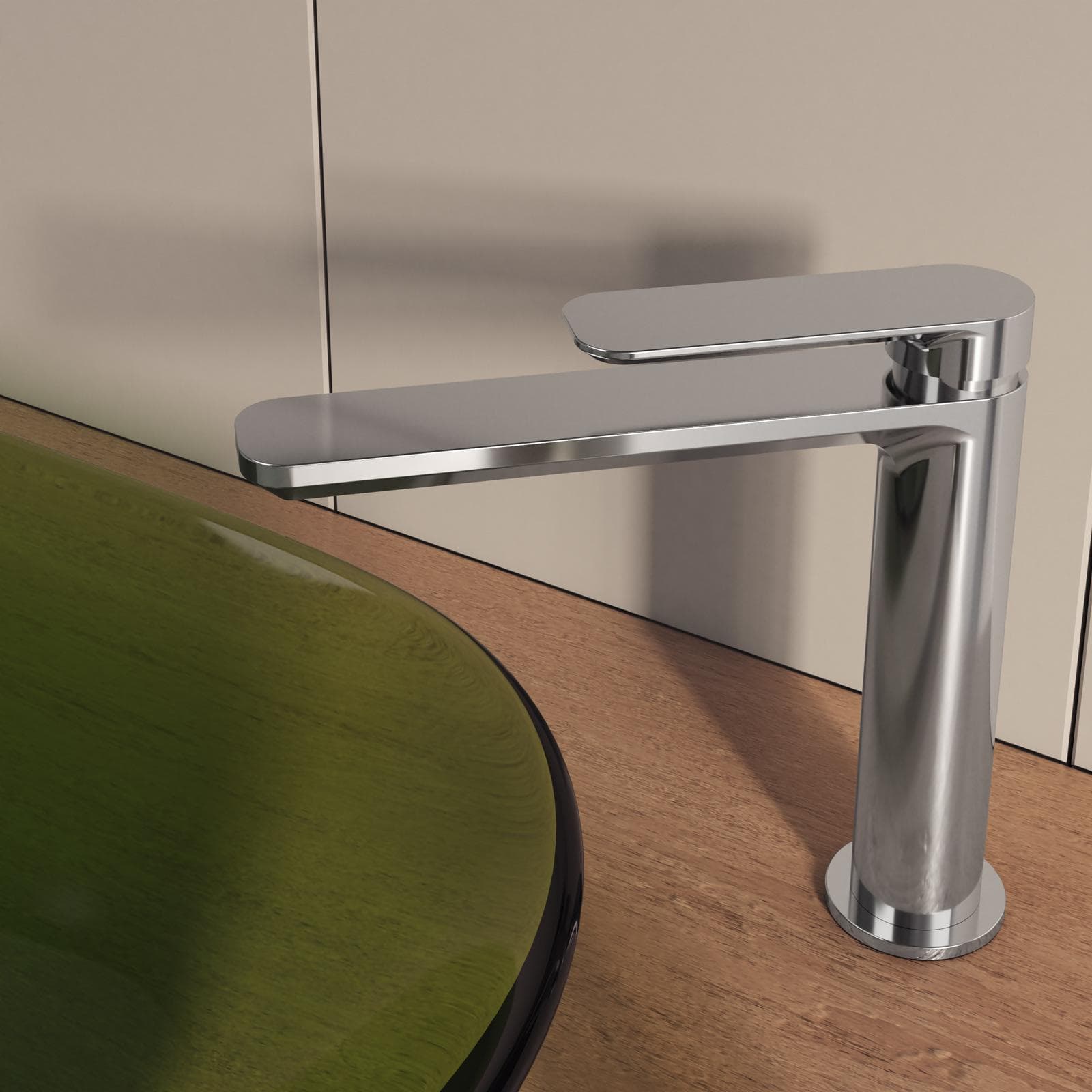 Miscelatore lavabo con bocca lunga cromo – Fusion