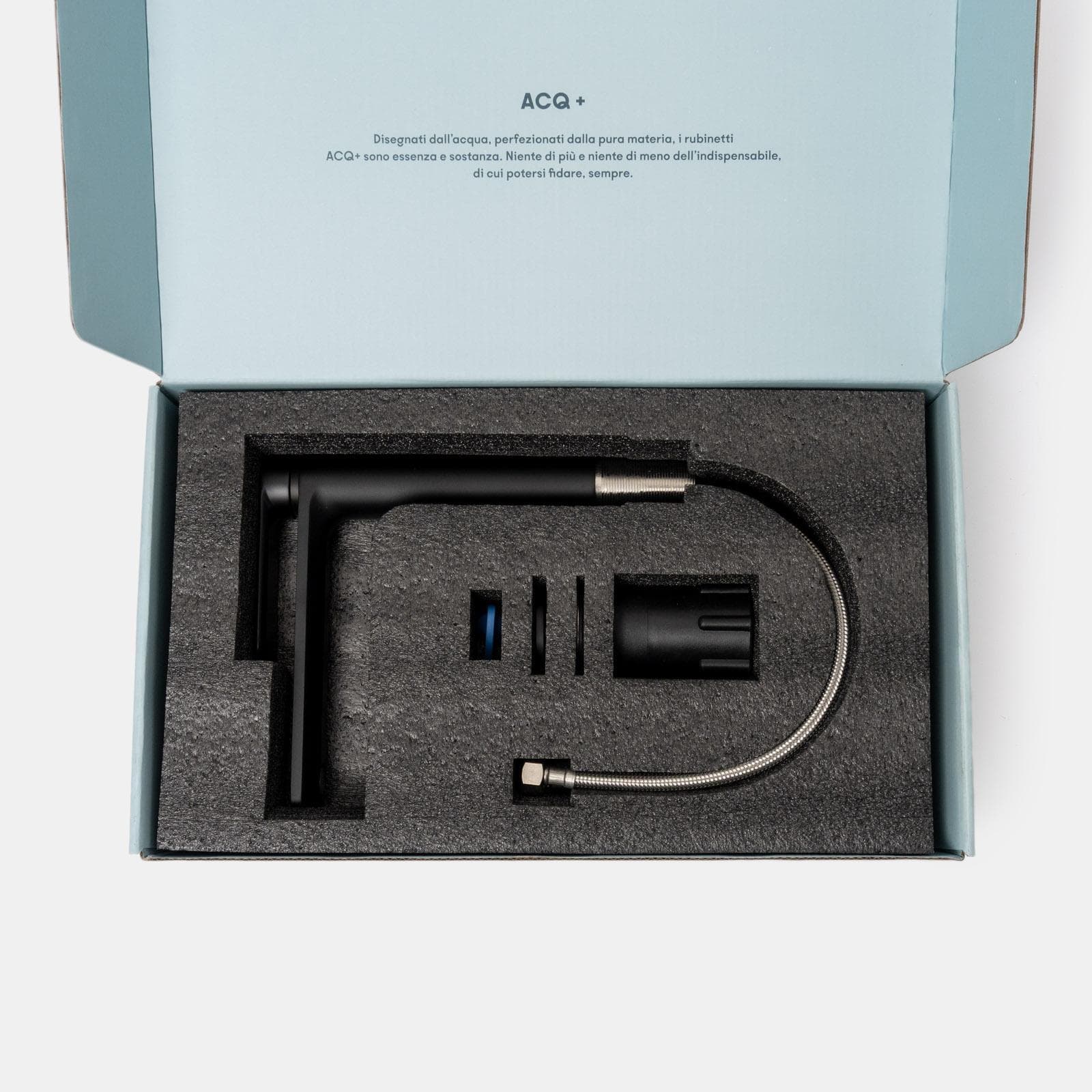Miscelatore lavabo con bocca lunga nero opaco – Fusion