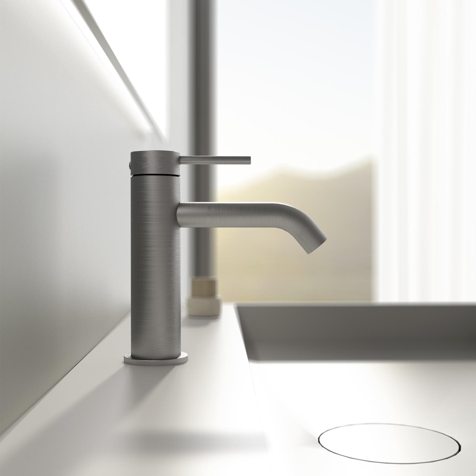 Miscelatore lavabo in acciaio inox 316 satinato - Pure
