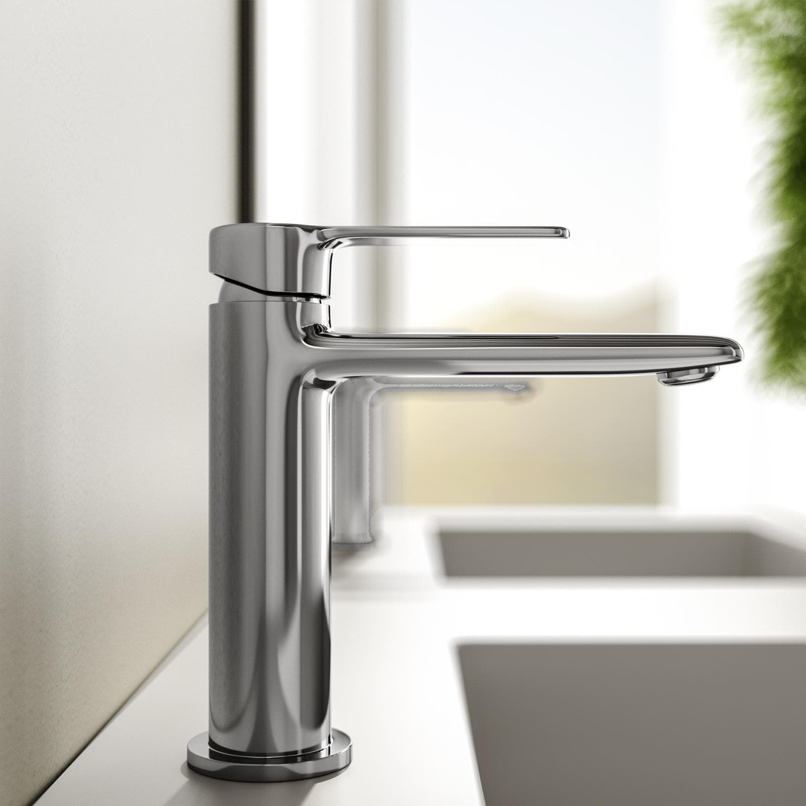 Miscelatore lavabo in ottone cromo - Tila