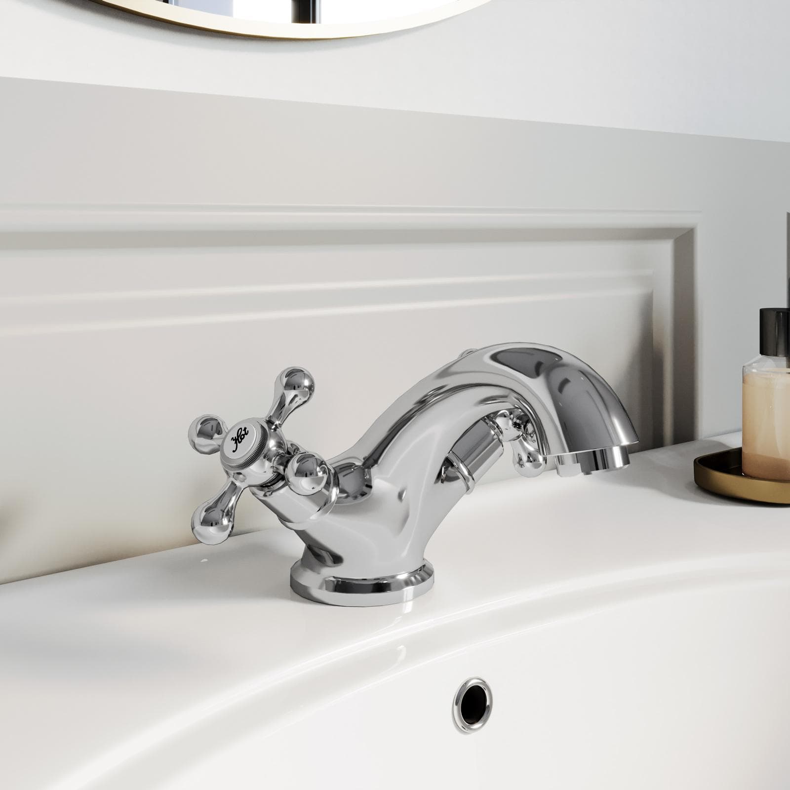 Miscelatore lavabo in ottone cromo - Niru