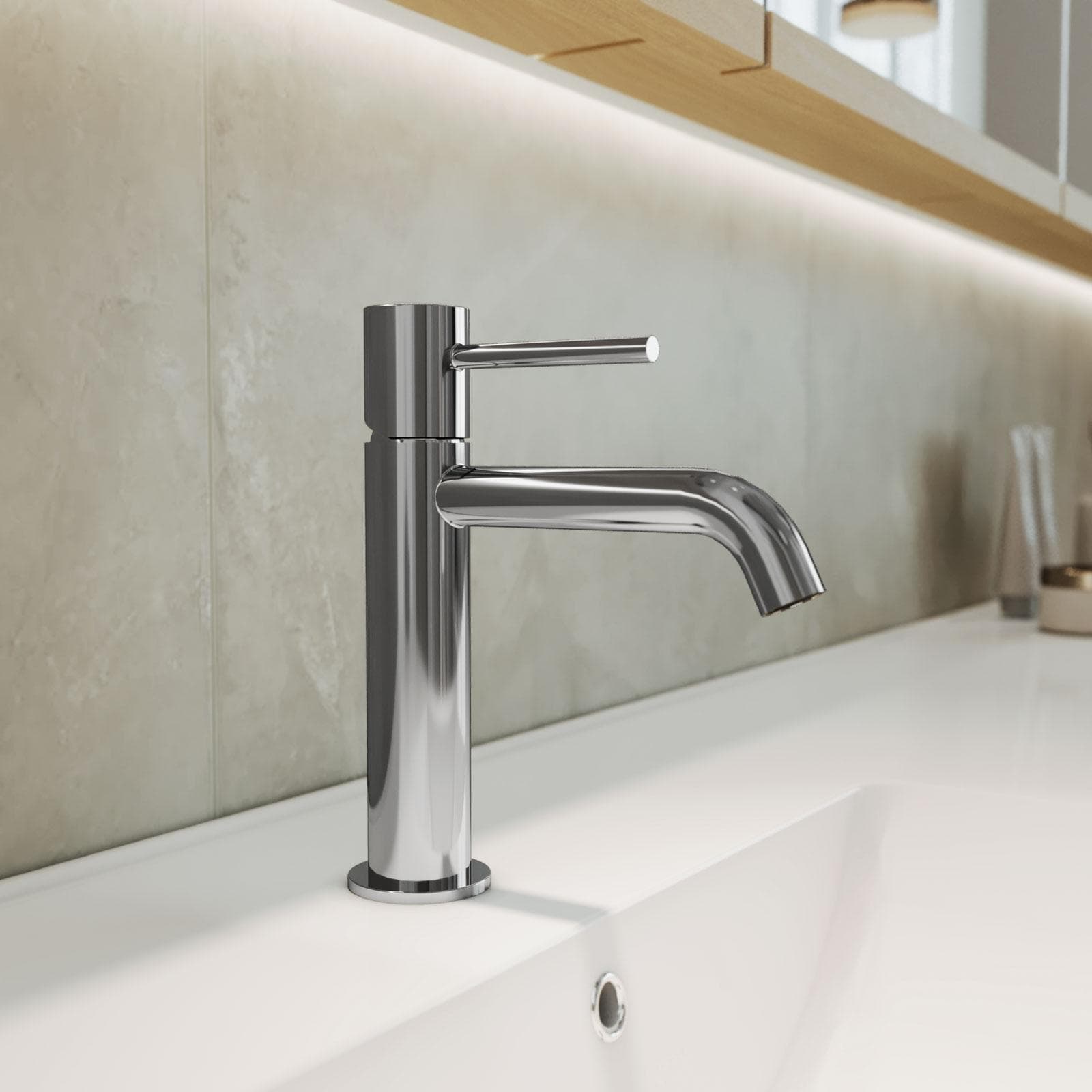 Miscelatore lavabo in ottone cromo - Oasis