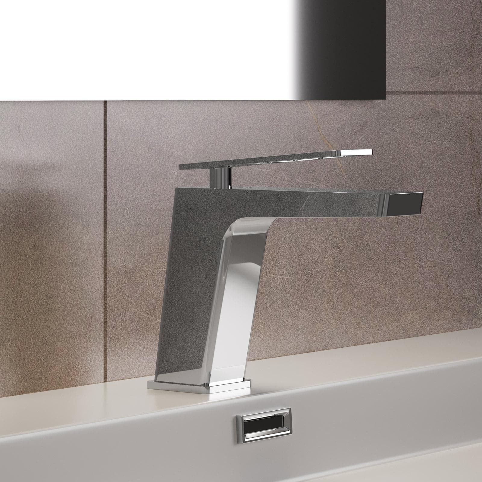 Miscelatore lavabo in ottone cromo - Thano