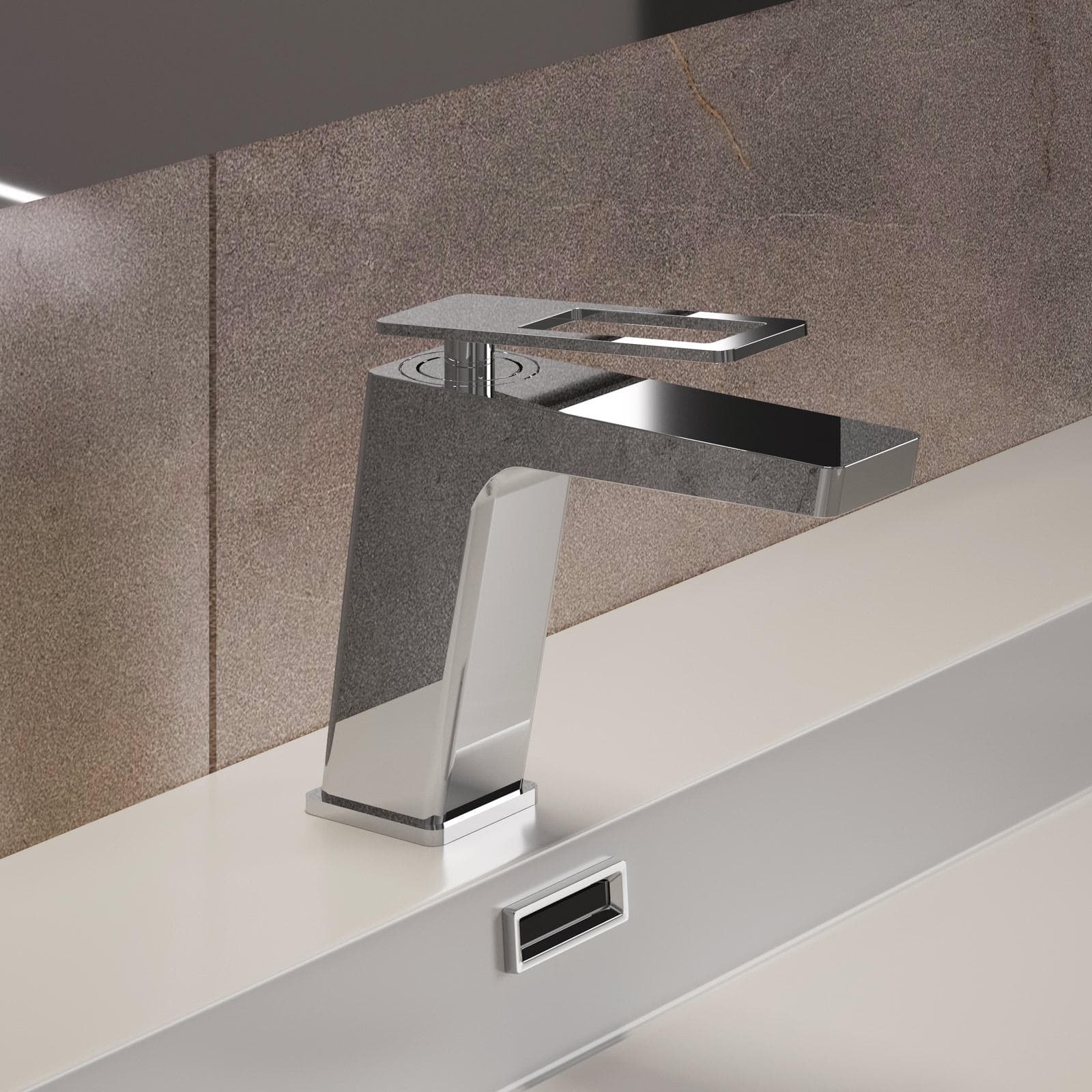Miscelatore lavabo in ottone cromo - Thano