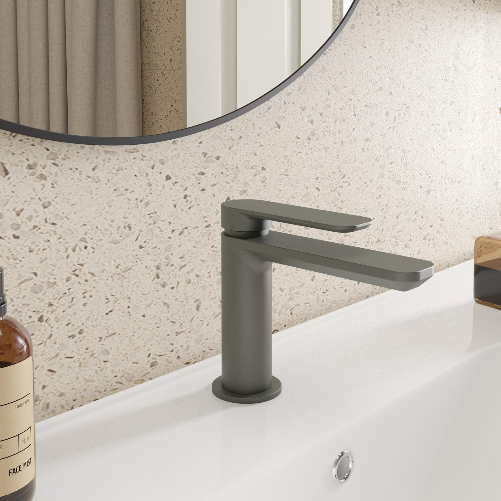 Miscelatore lavabo in ottone fango - Fusion